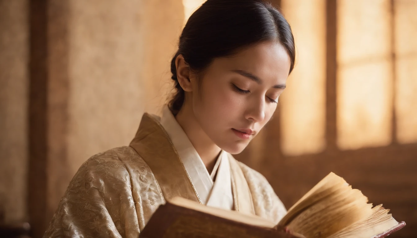 Orientals reading the Bible