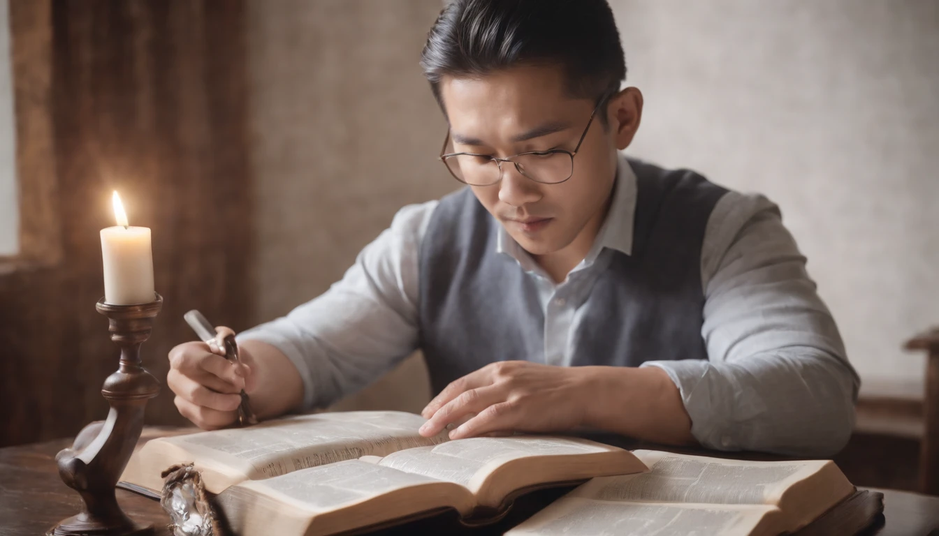 Asians reading the Bible