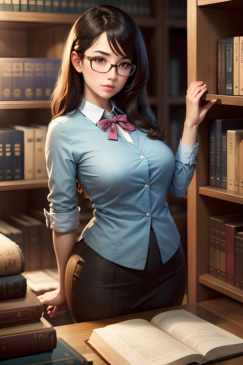 librarian in a library