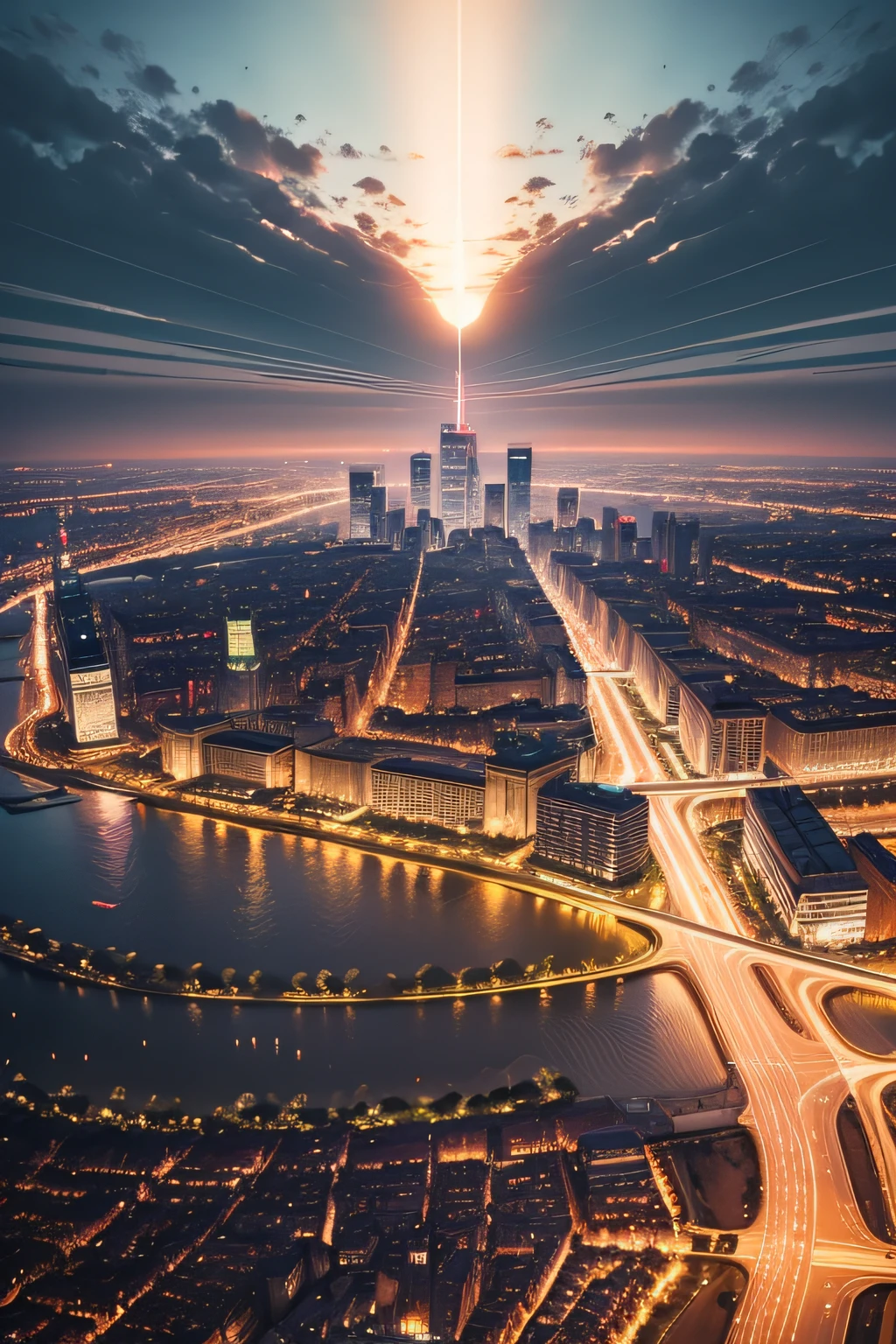 warsaw city from from Earth