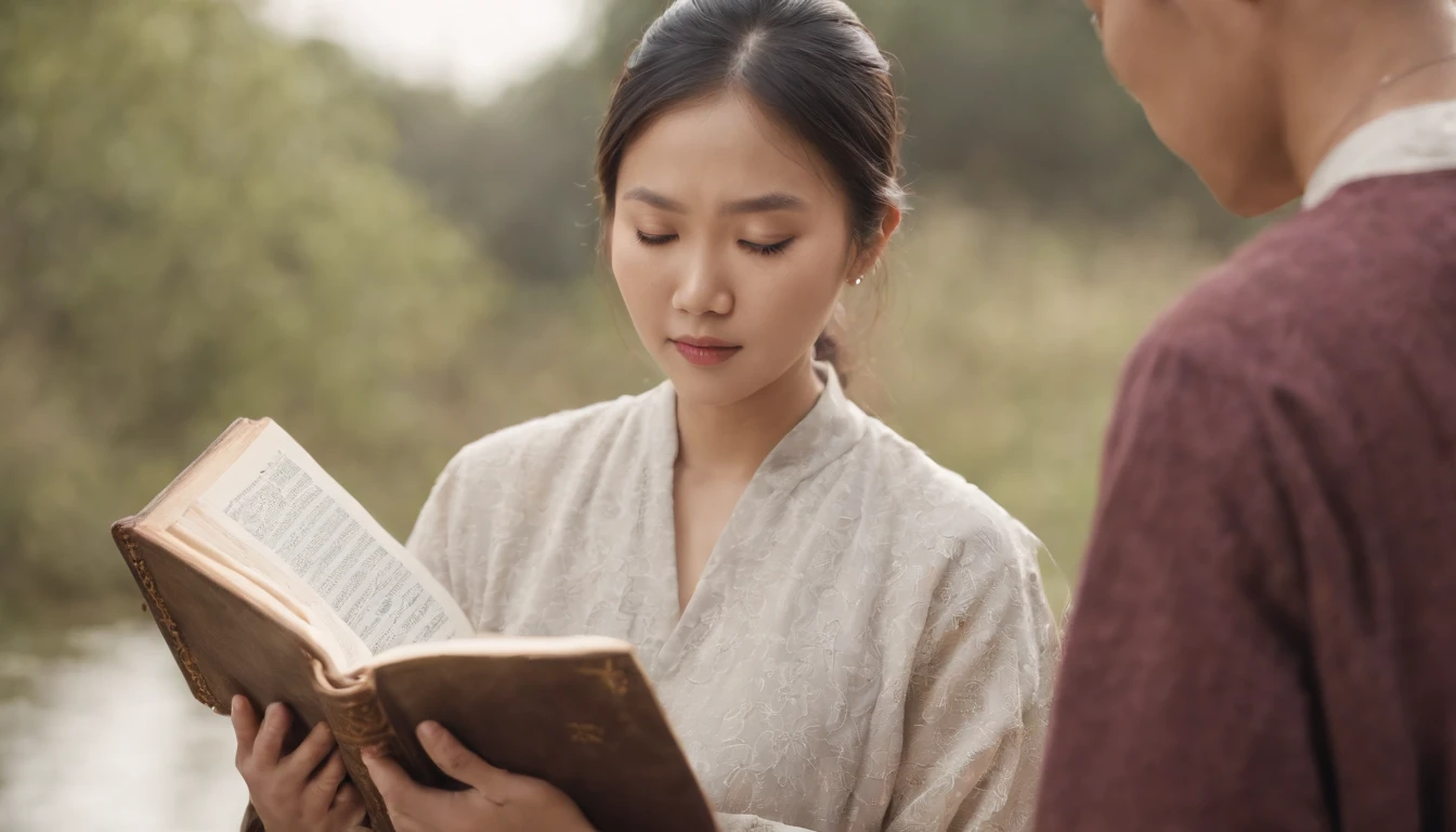 Asians reading the Bible