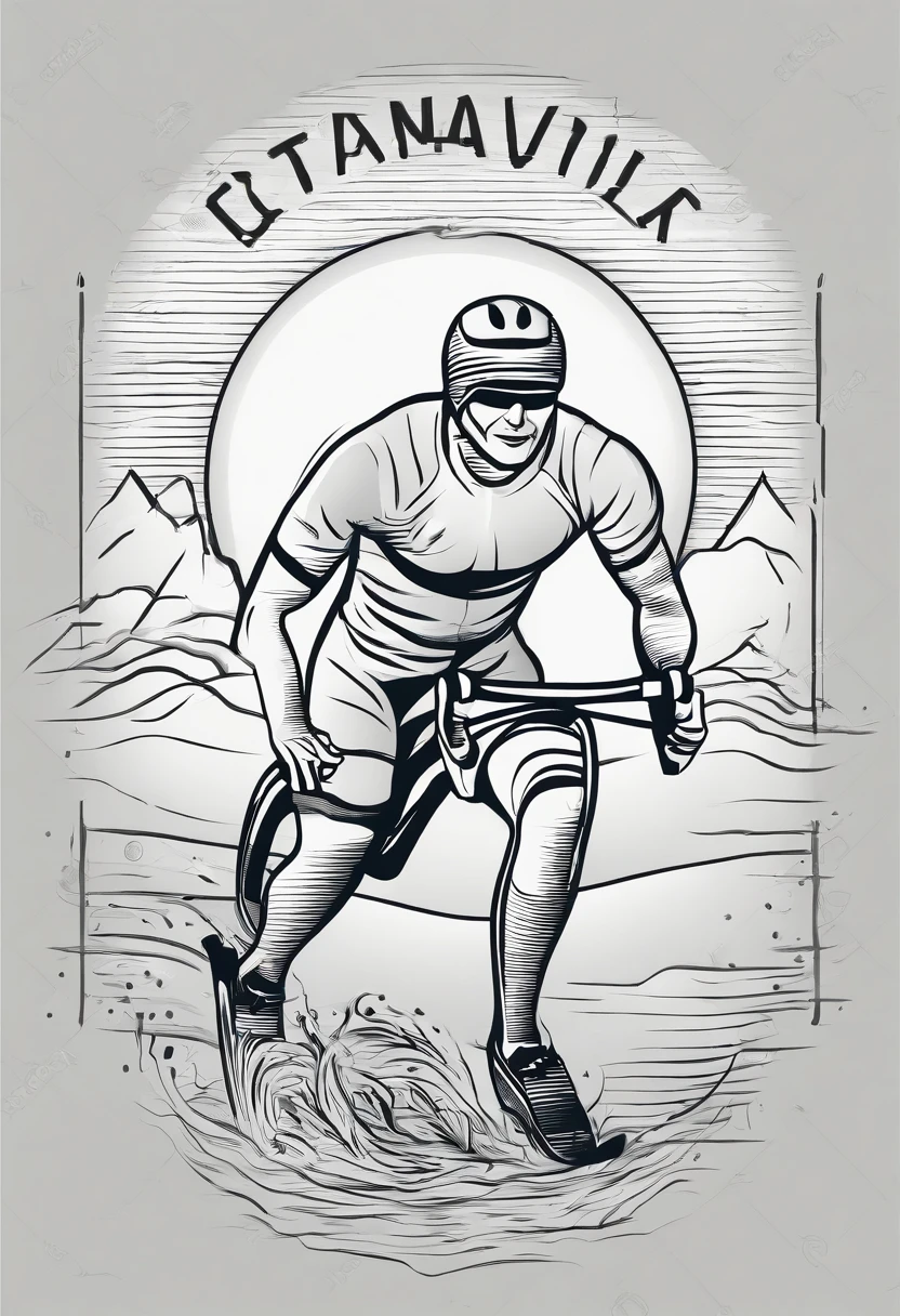 vector logo for a triathlon