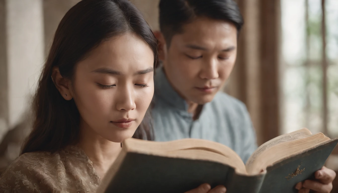 Asians reading the Bible