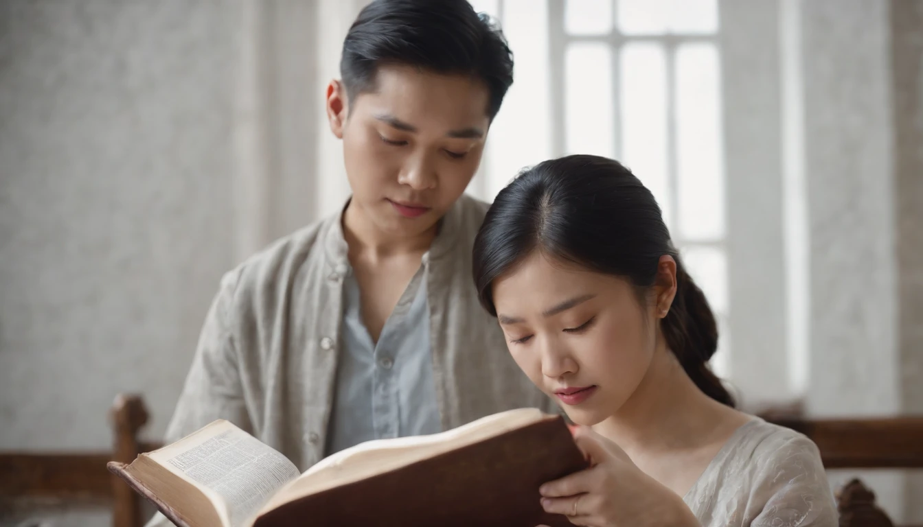 Asians reading the Bible