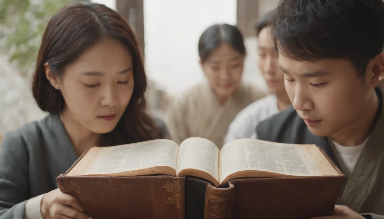 Koreans reading the Bible