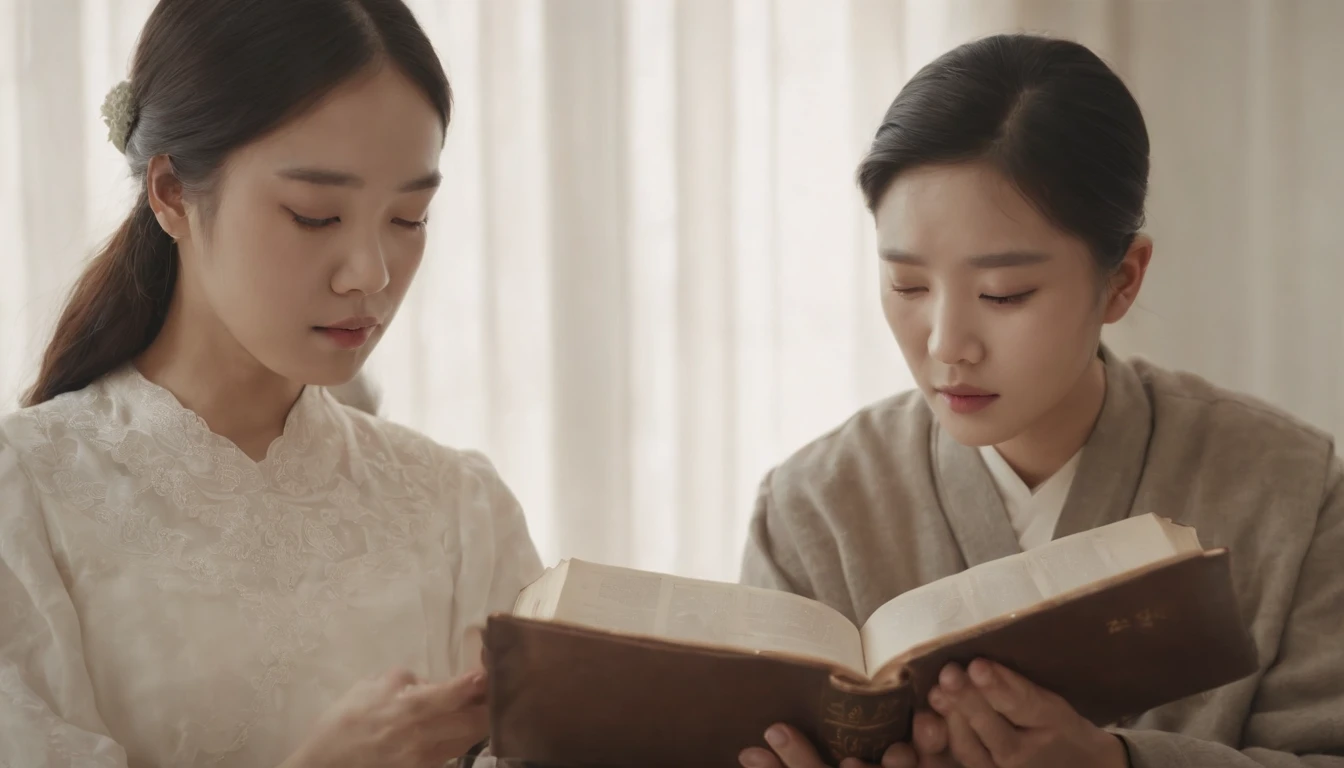 Koreans reading the Bible
