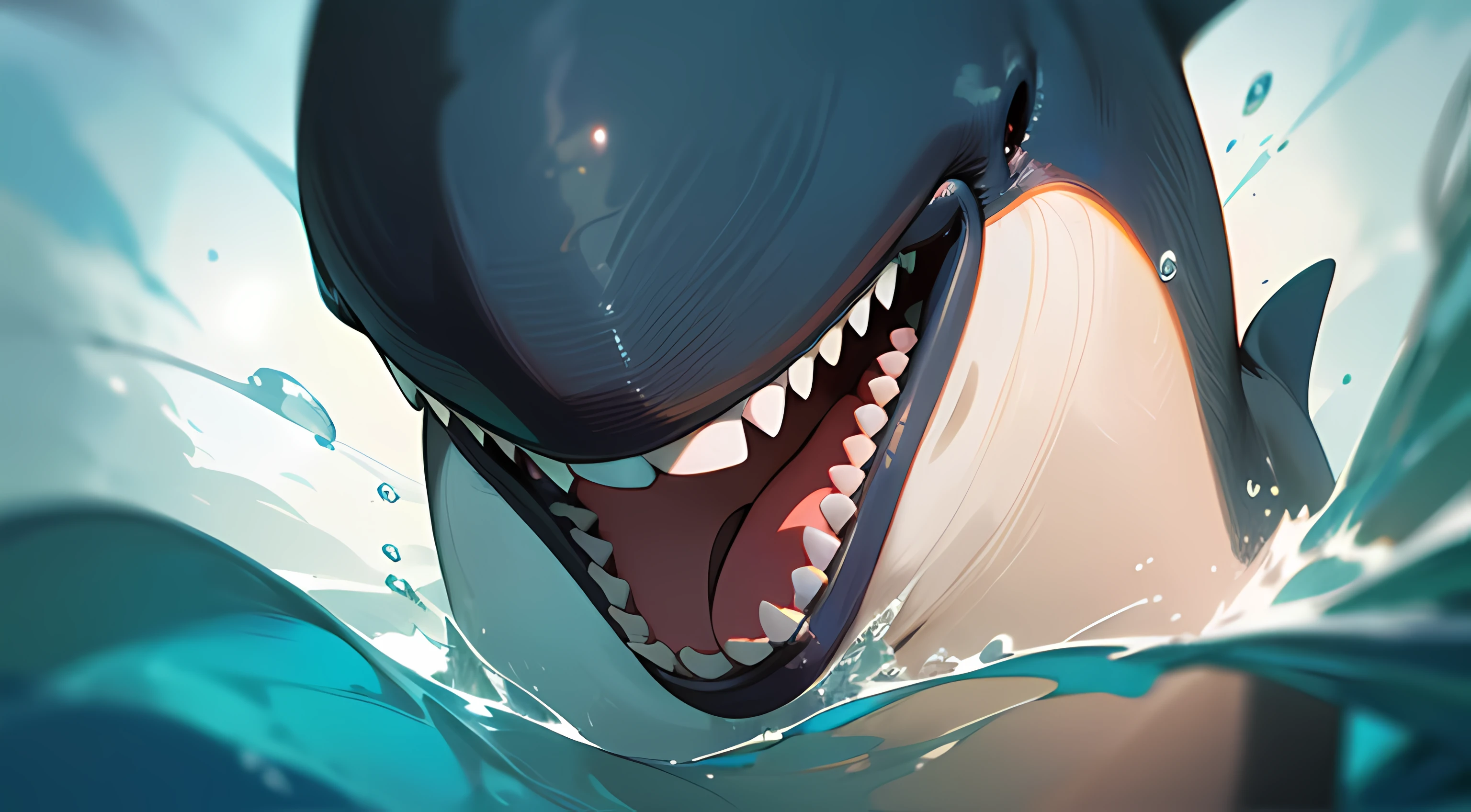 Energetic muscular marine mammal, belonging to the class of vertebrates, resembling a sperm whale, killer whale or dolphin, with a powerful horn-shaped tooth of exceptional penetrating strength. (best quality,4k,8k,highres,masterpiece:1.2),ultra-detailed,(realistic,photorealistic,photo-realistic:1.37), HDR, UHD, studio lighting, ultra-fine painting, sharp focus, physically-based rendering, extreme detail description, professional, vivid colors, bokeh, portraits, underwater, powerful, majestic, dynamic, vibrant colors, sparkling water, fantastical, dreamlike, ethereal lighting
