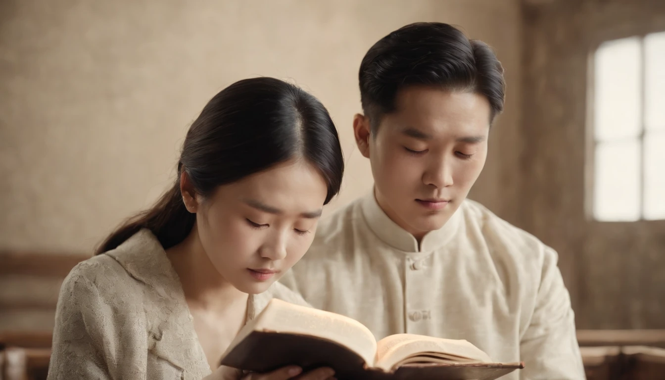 Koreans reading the Bible