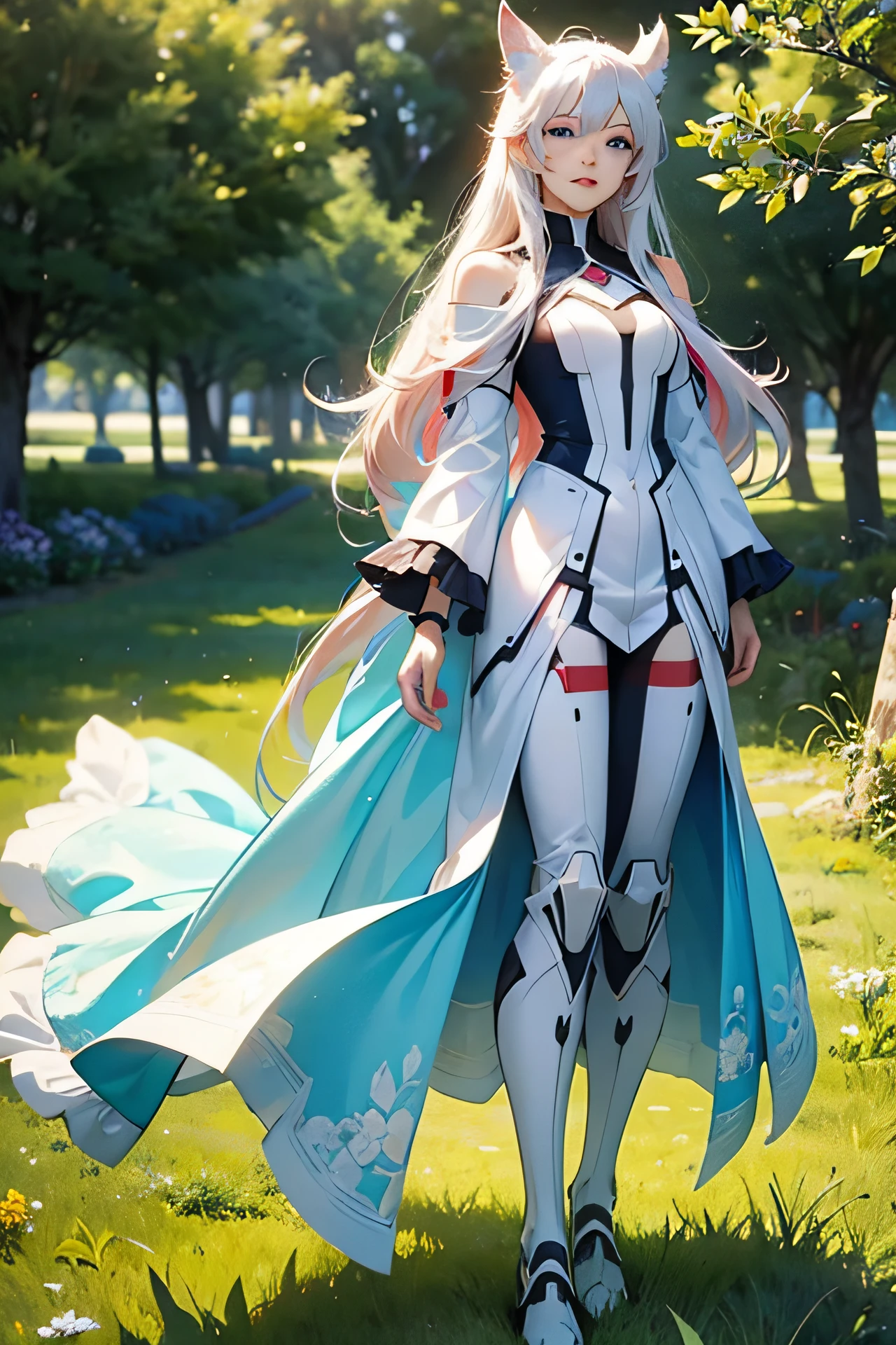 anime girl with long white hair and blue eyes standing in front of a tree, best anime 4k konachan wallpaper, detailed digital anime art, anime art wallpaper 4k, anime art wallpaper 4 k, anime mecha aesthetic, anime wallpaper 4 k, anime wallpaper 4k, anime art wallpaper 8 k, 4k anime wallpaper, detailed anime artwork --auto --s2