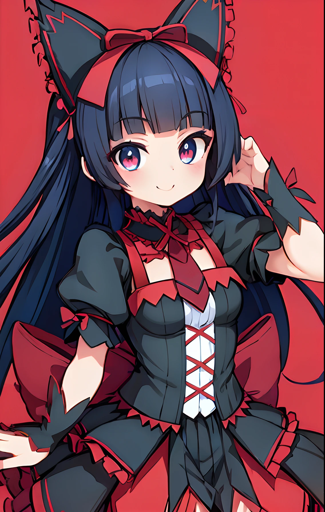 Rory Mercury, feliz, Vtuber,live2d, Archivo azul. kawaii, Arco Wada.