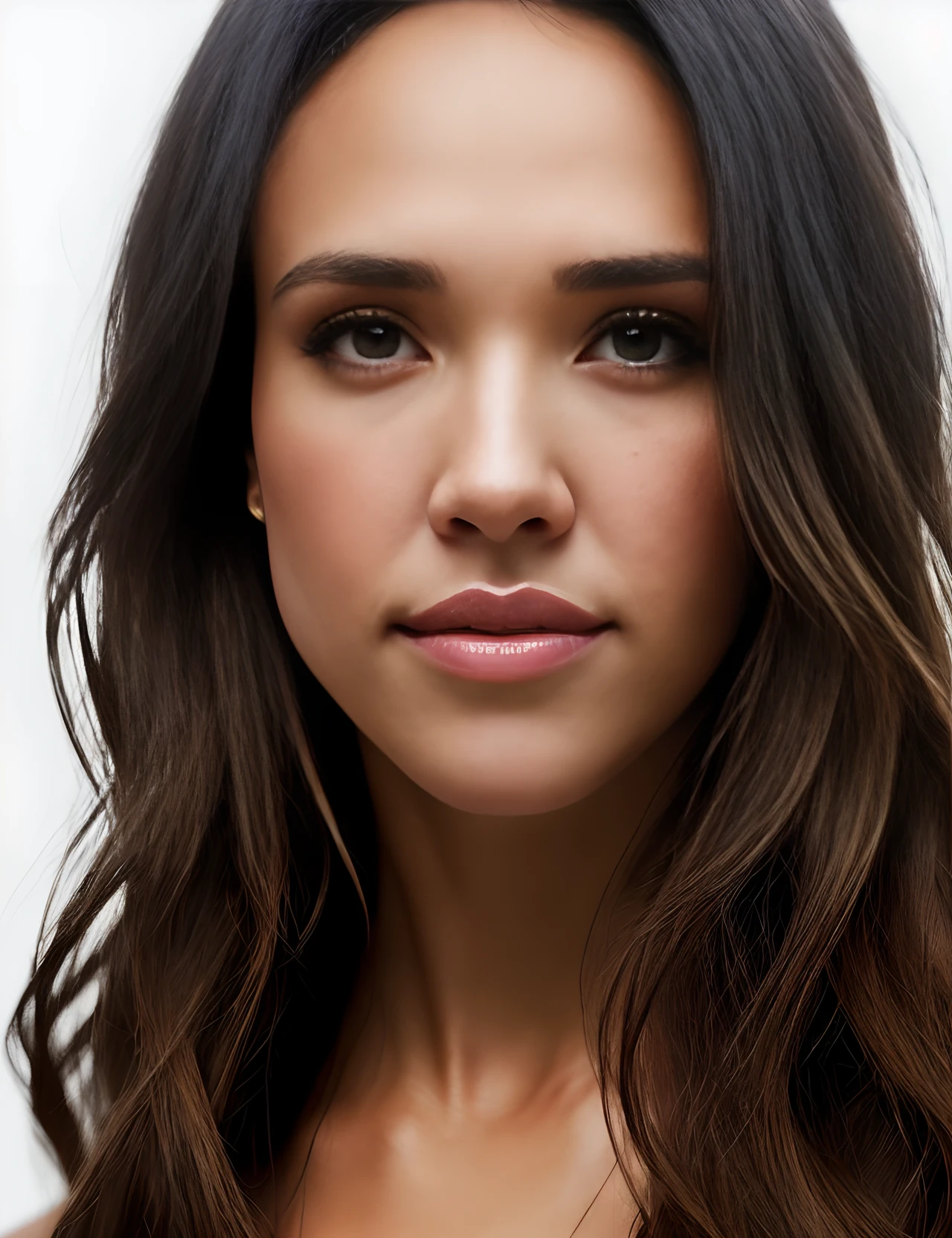 portrait of Jessica Alba, epic (photo, studio lighting, hard light, sony a7, 50 mm, matte skin, pores, colors, hyperdetailed, hyperrealistic),