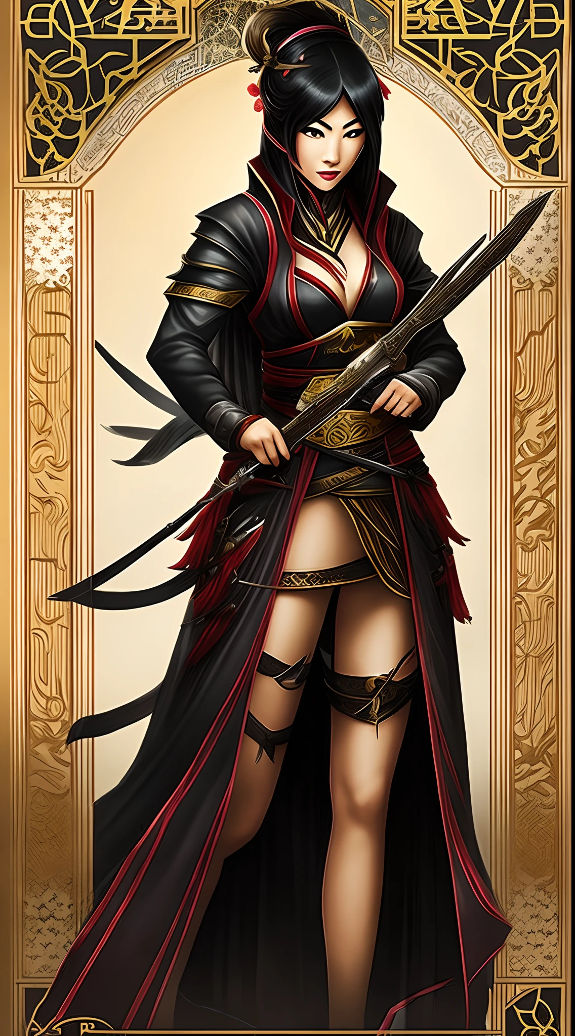 An oriental female assassin