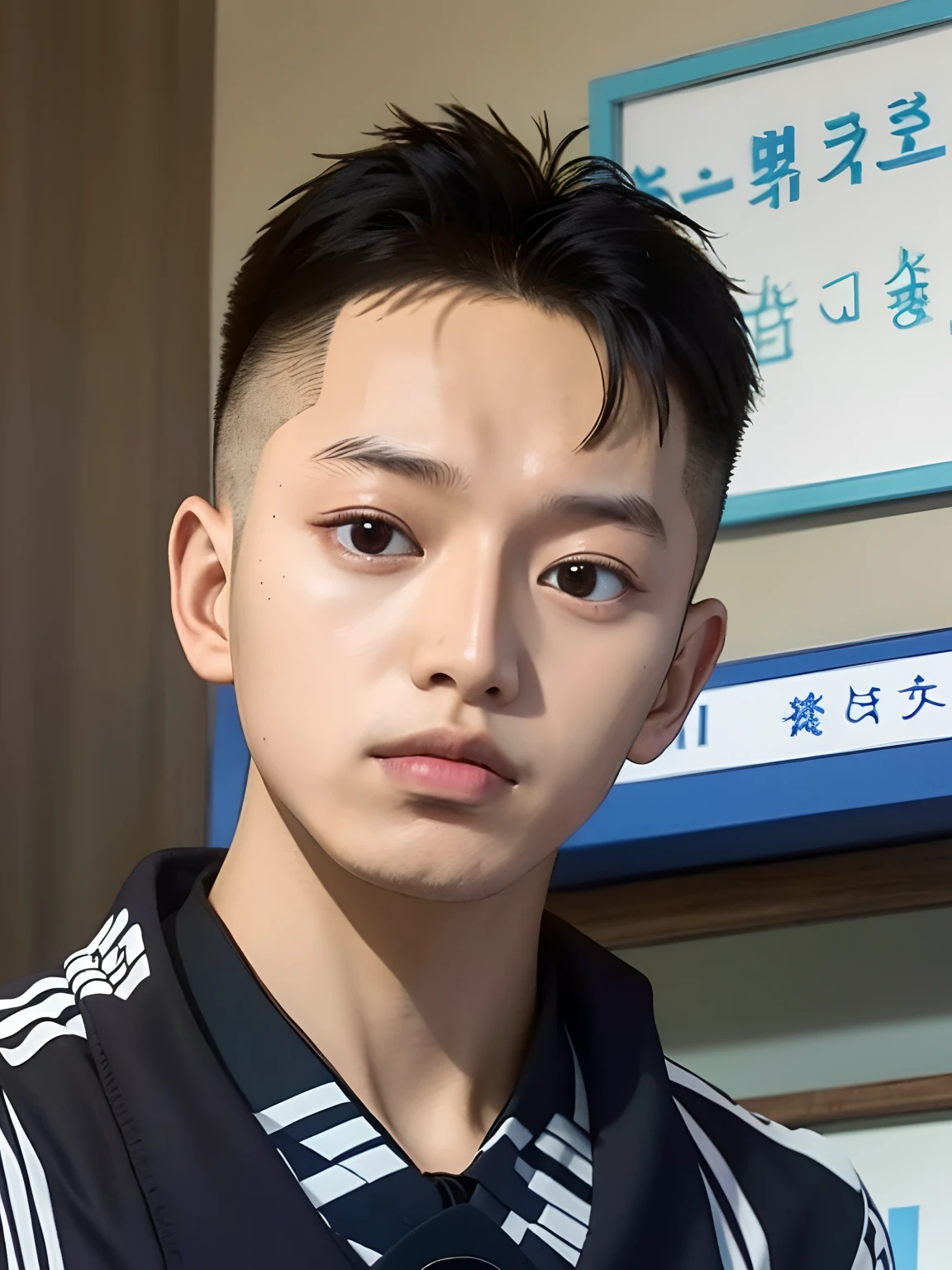 arafed man with a blue shirt and a black jacket, yanjun cheng, xintong chen, 18 years old, yihao ren, 2 3 years old, 2 2 years old, wenjun lin, 21 years old, 1 6 years old, around 1 9 years old, 2 7 years old, xiang duan, 2 4 years old
