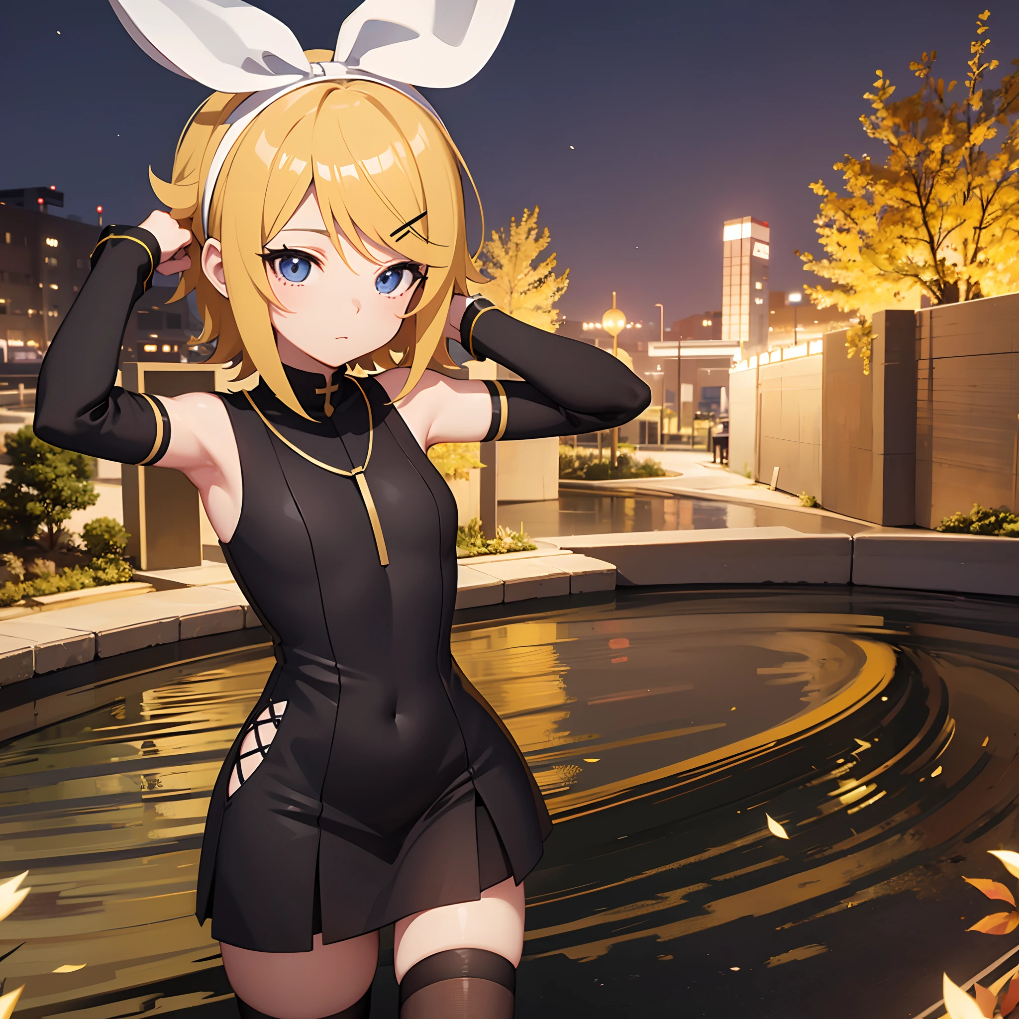 Kagamine rin , vocaloid , monja , Loli en vestido de monja, Chica anime con un vestido negro, seductora chica de anime, Lindo anime waifu en un bonito vestido, Render de una linda chica de anime 3D, Render fotorrealista de Anime Girl, Anime CG arte suave, Hecho con Anime Painter Studio, small curvy loli