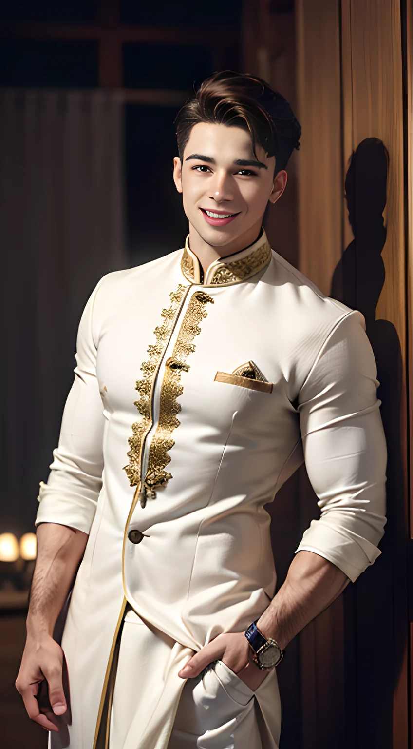 handsome man in his 20s, Pietro Boselli, smile,