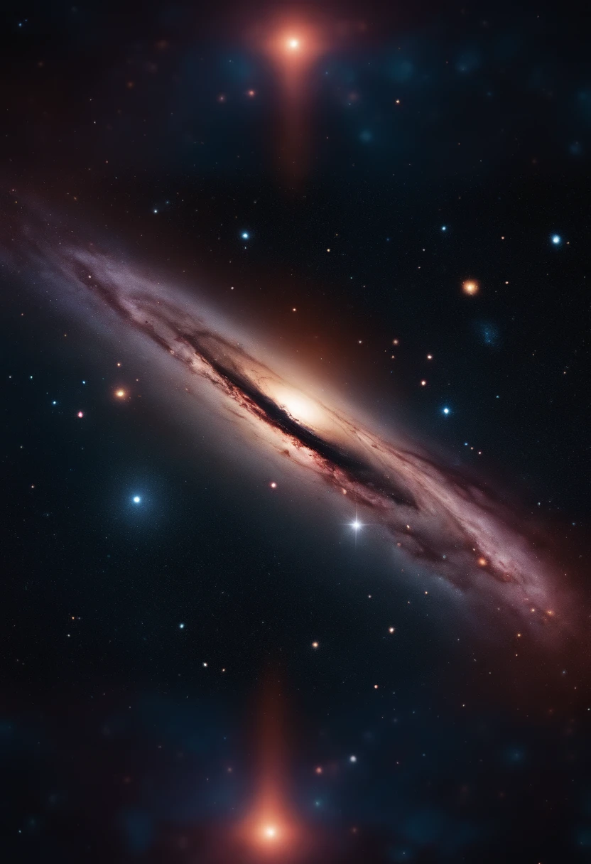 A large beautiful galaxy, with glowing colors.