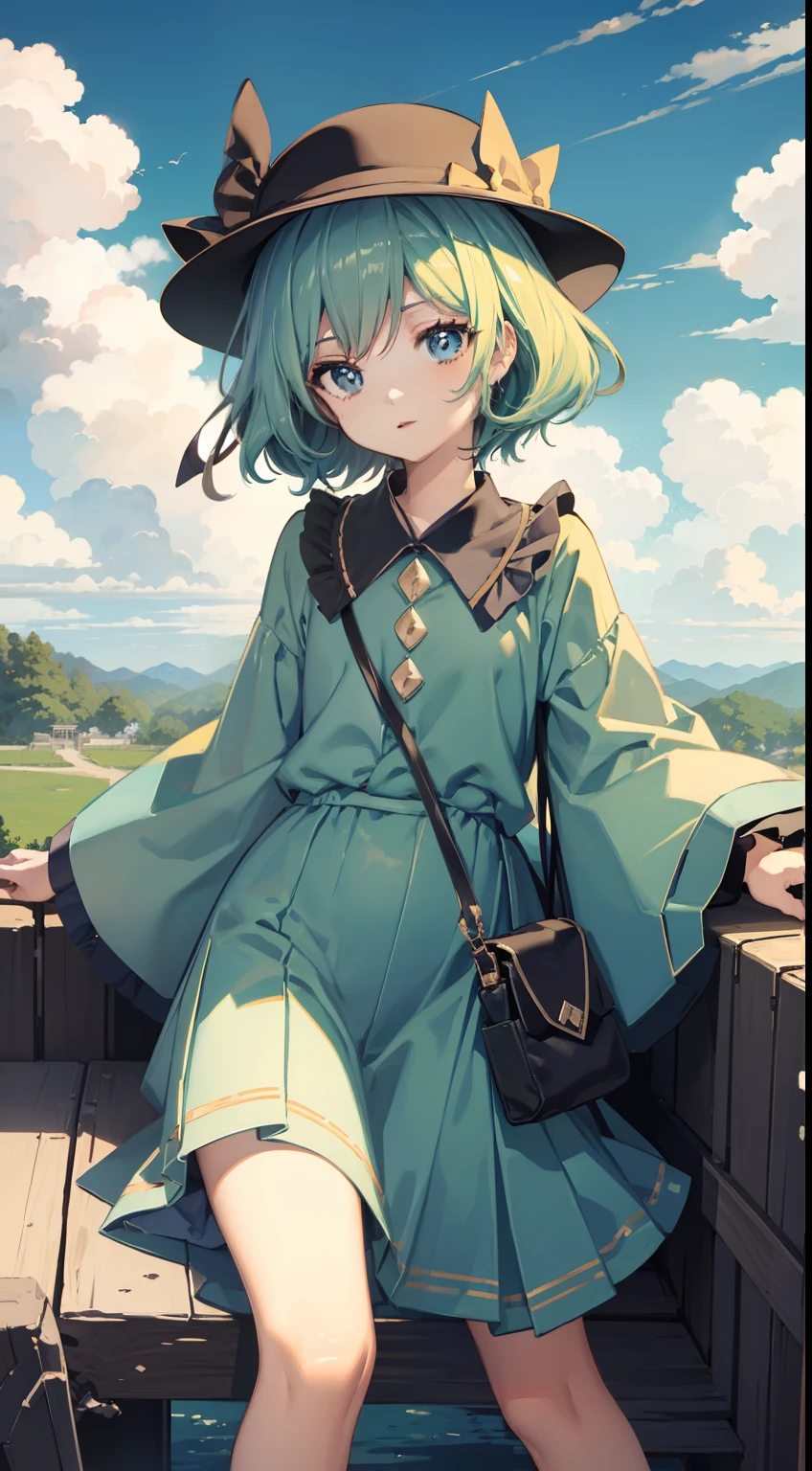 Komeiji Koishi Sky Hat Stand Look into the Camera Overlook