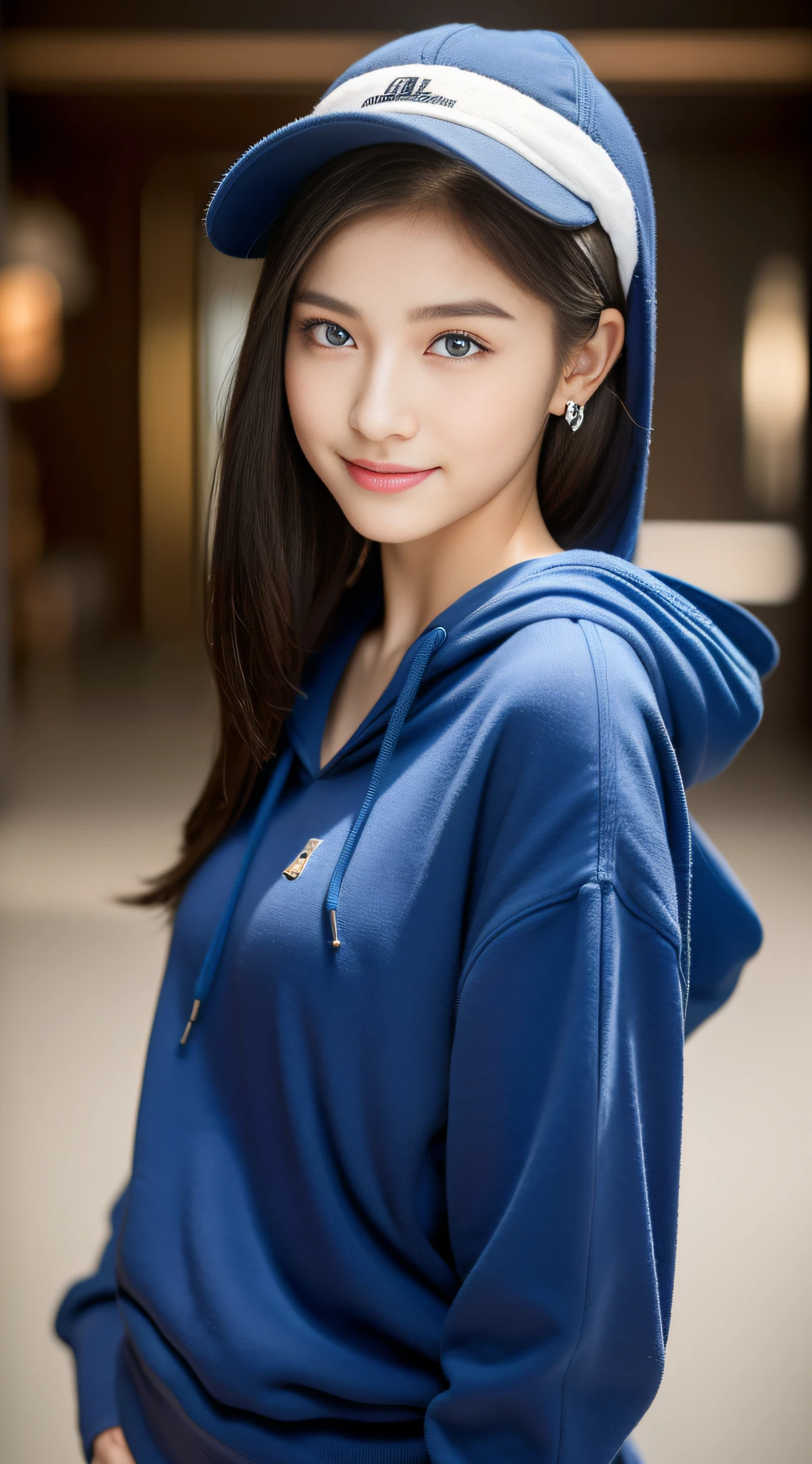 (((32K,very high res, high detailing, highly accurate,Masterpiece Girl 1))),Raw photo & realistic atmosphere,beautiful dark blue eyes,Detailed mouth,Glossy lips,Detailed eyebrows,Soft white skin that shines with every detail,,Eyes drawn in detail、Very beautiful eyes with azure eyes,Detailed lips、Very beautiful face,Very well-formed face、Lifelike face,shiny beautiful lips,Beautiful eyebrows,Infinite reality,Best design,(Insanely cute active and aggressive Japan 16 year old girl,,Toned body,Perfect High School Girl Gal Leader Model,Beautifully shaped breasts,Very cute and fun beautiful girl,Little Girl:1.5),Best Natural Makeup,Japanese ido,Korean Idols,Young sensual idol,Moist eyes,Dark beautiful eyes,Beautiful butt,beauty legs,,camel's foot,:1.3),超A high resolution、,Natural and realistic face,Back lighting,Pure eyes are too cute,(((photorealisim,Photograph the whole body))),,Reality Live Action,(simple earrings,a necklace,Glossy nail art,Blue sweat hoodie and wide cargo pants and white sneakers,Boys Fashion,knit hat,独奏,Lori,Smile faintly,full body Esbian:1.7),(Show full-body fashion,casual15Young schoolgirl in Japan,Blonde Shorthair:1.8)