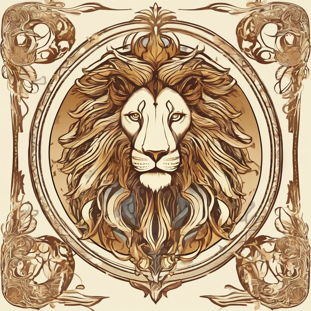 An intelligent and powerful lion as a mascot for developers, Digital Illustration, A smile, Lunette de soleil, Jersey