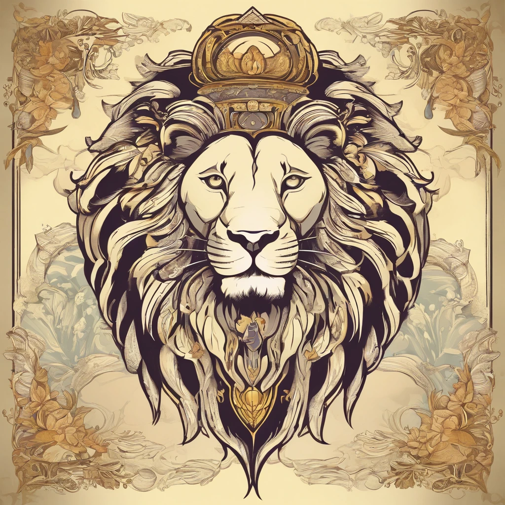 An intelligent and powerful lion as a mascot for developers, Digital Illustration, A smile, Lunette de soleil, Jersey
