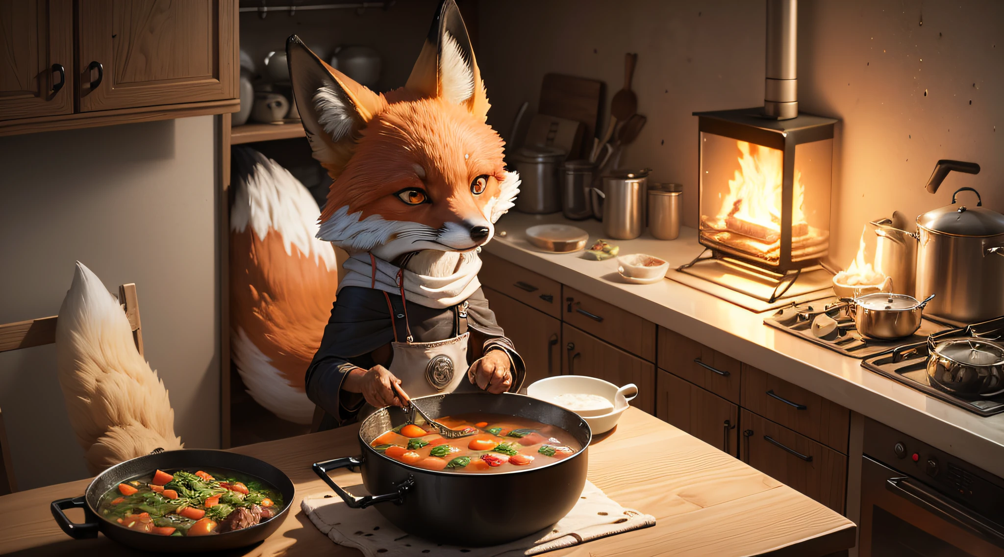Fox cooks soup in nuclear raktor