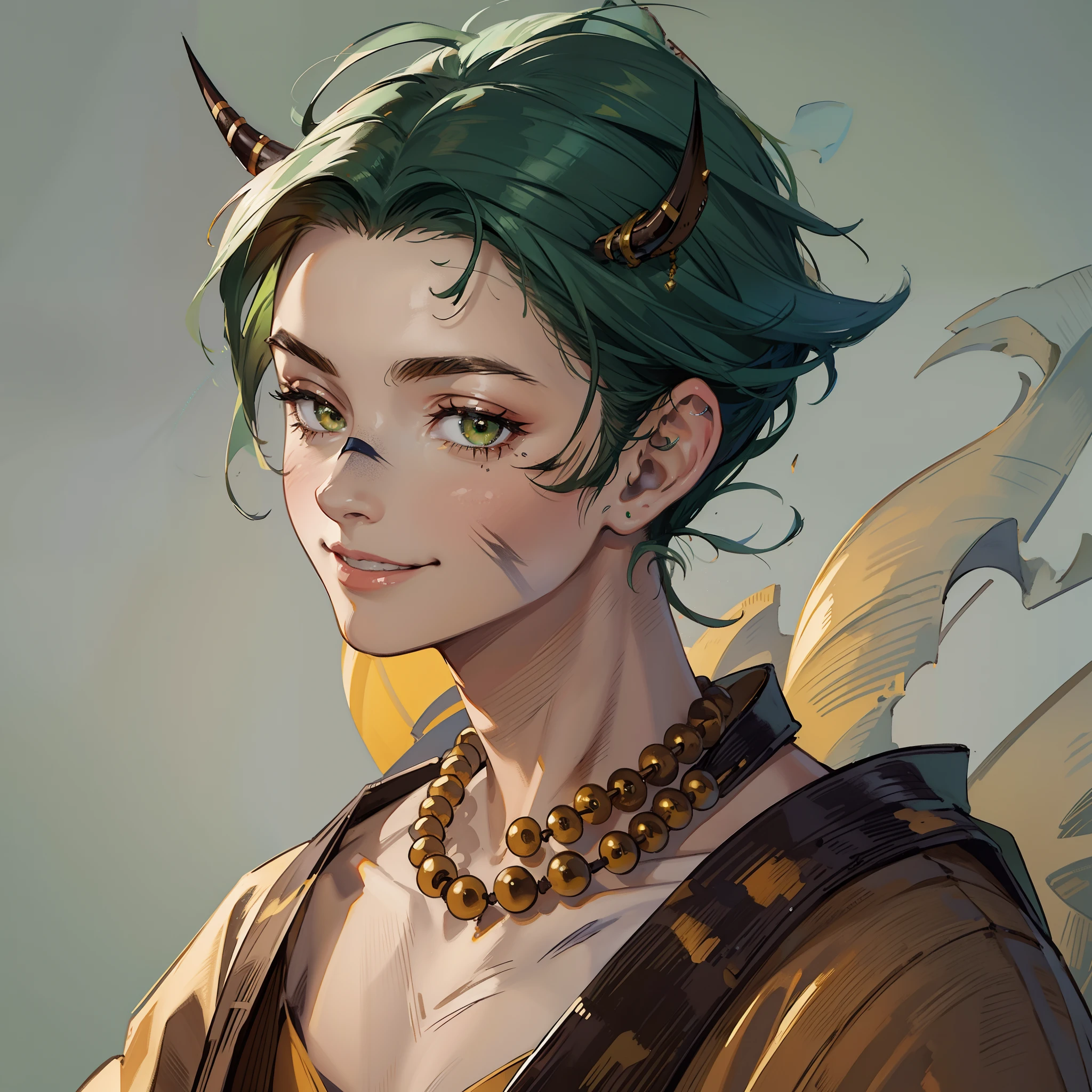 green hair
