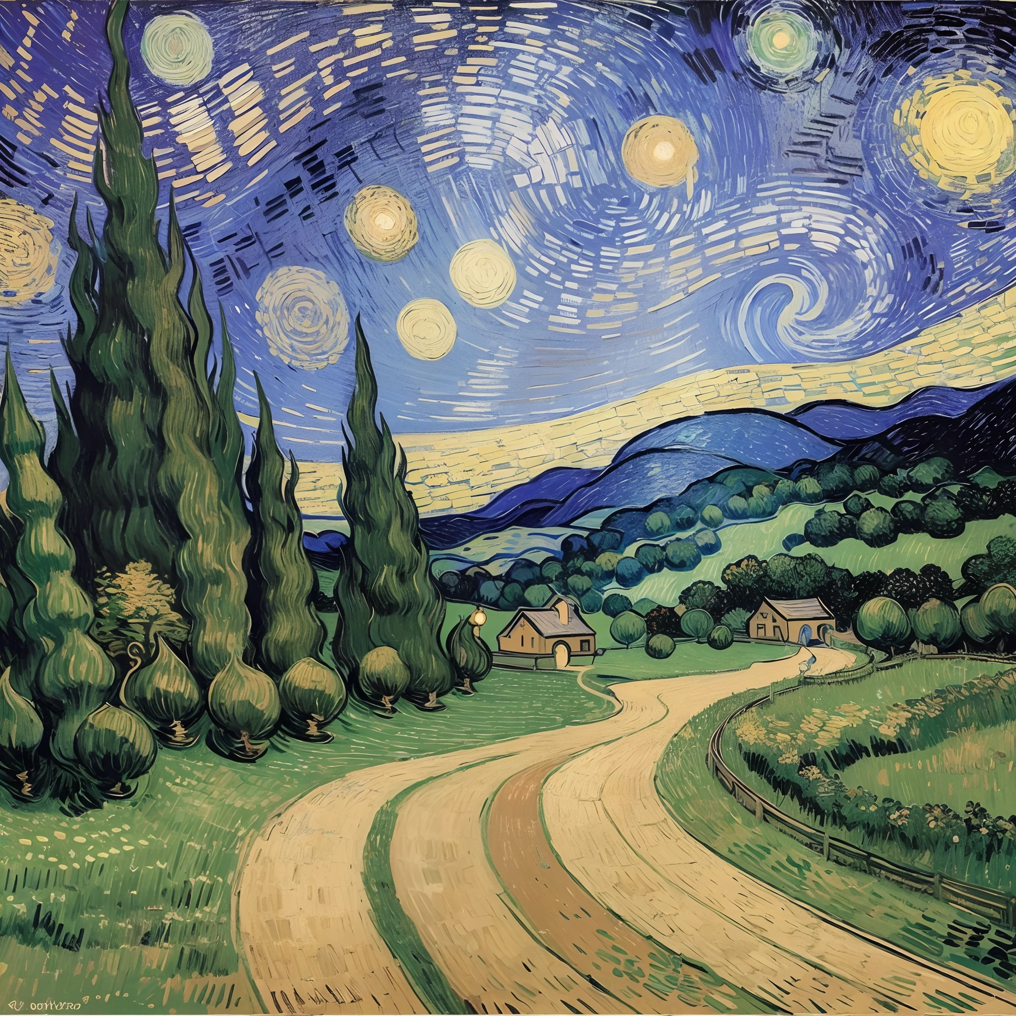 noite estrelada quadro de van gogh --auto --s2