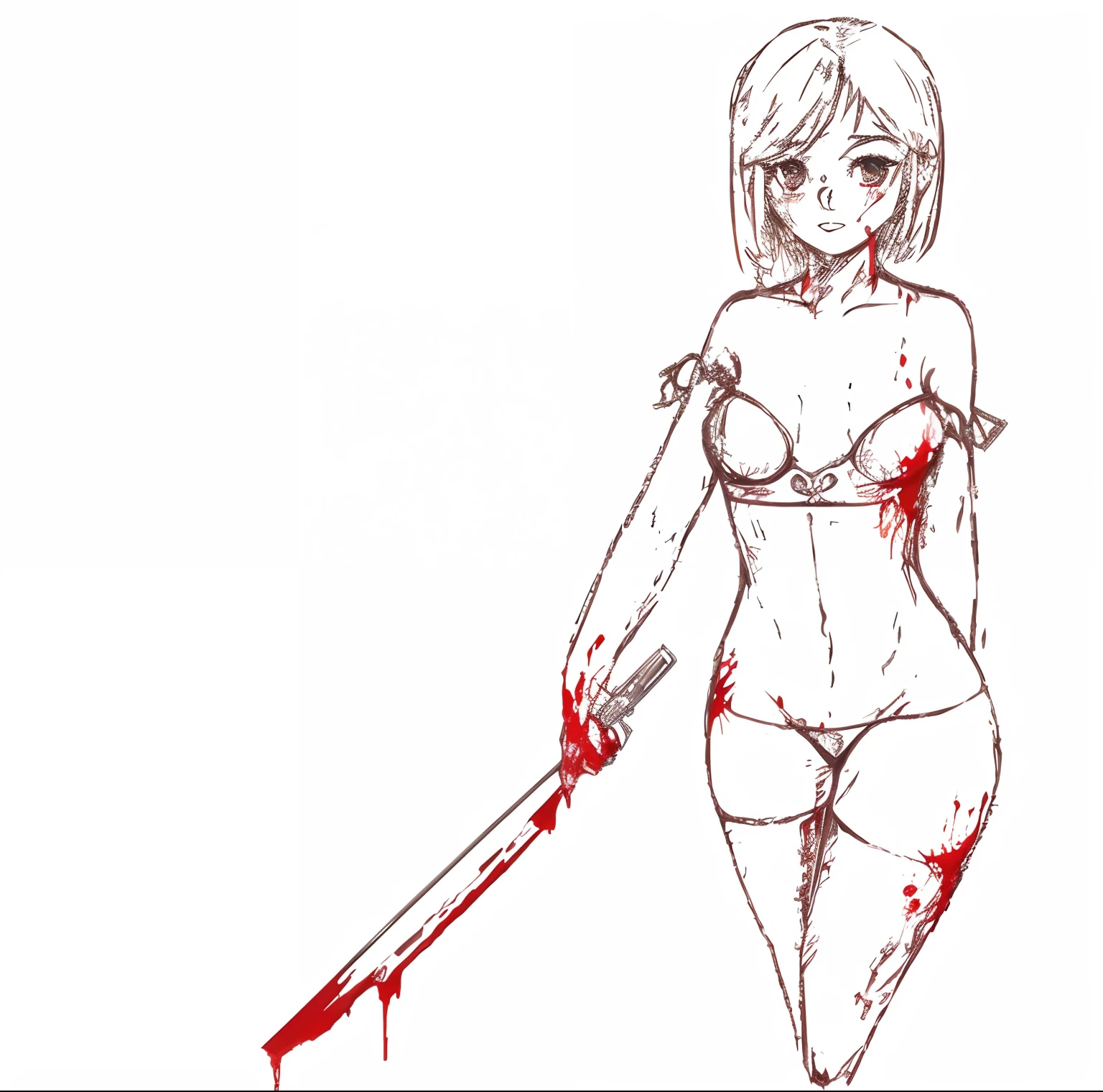 a beauty girl,underdressing,blood vess