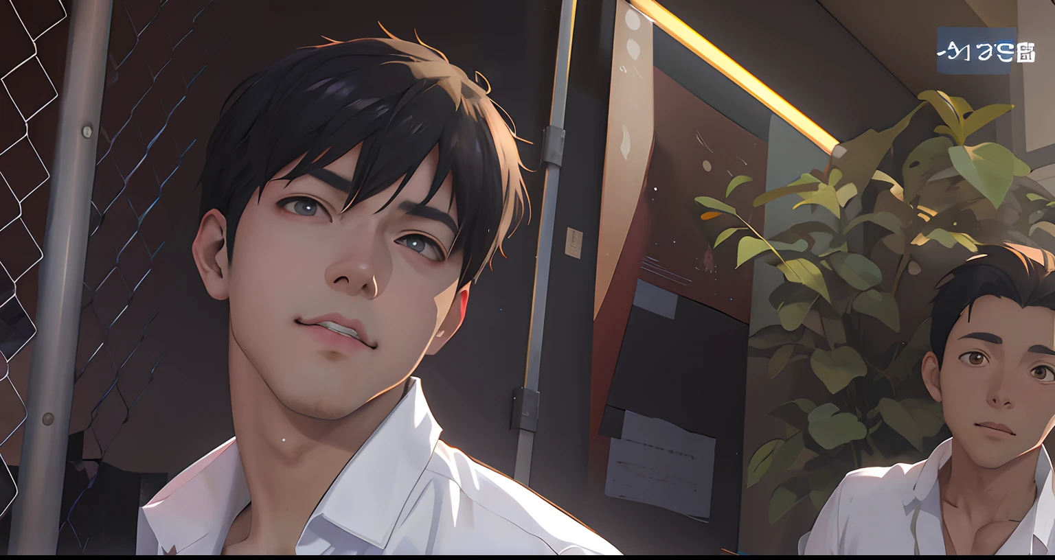 Anime guy in white shirt and tie looking at the camera, Obras de arte al estilo de Guweiz, Anime CG soft art, Pintado en Anime Painter Studio, inspirado por Yanjun Cheng, Makoto Shinkai. Renderizado digital, Hecho con Anime Painter Studio, Estilo realista de anime 3D, Retrato realista kawaii, realismo artstyle, Estilo de realismo de anime, realistic anime artstyle