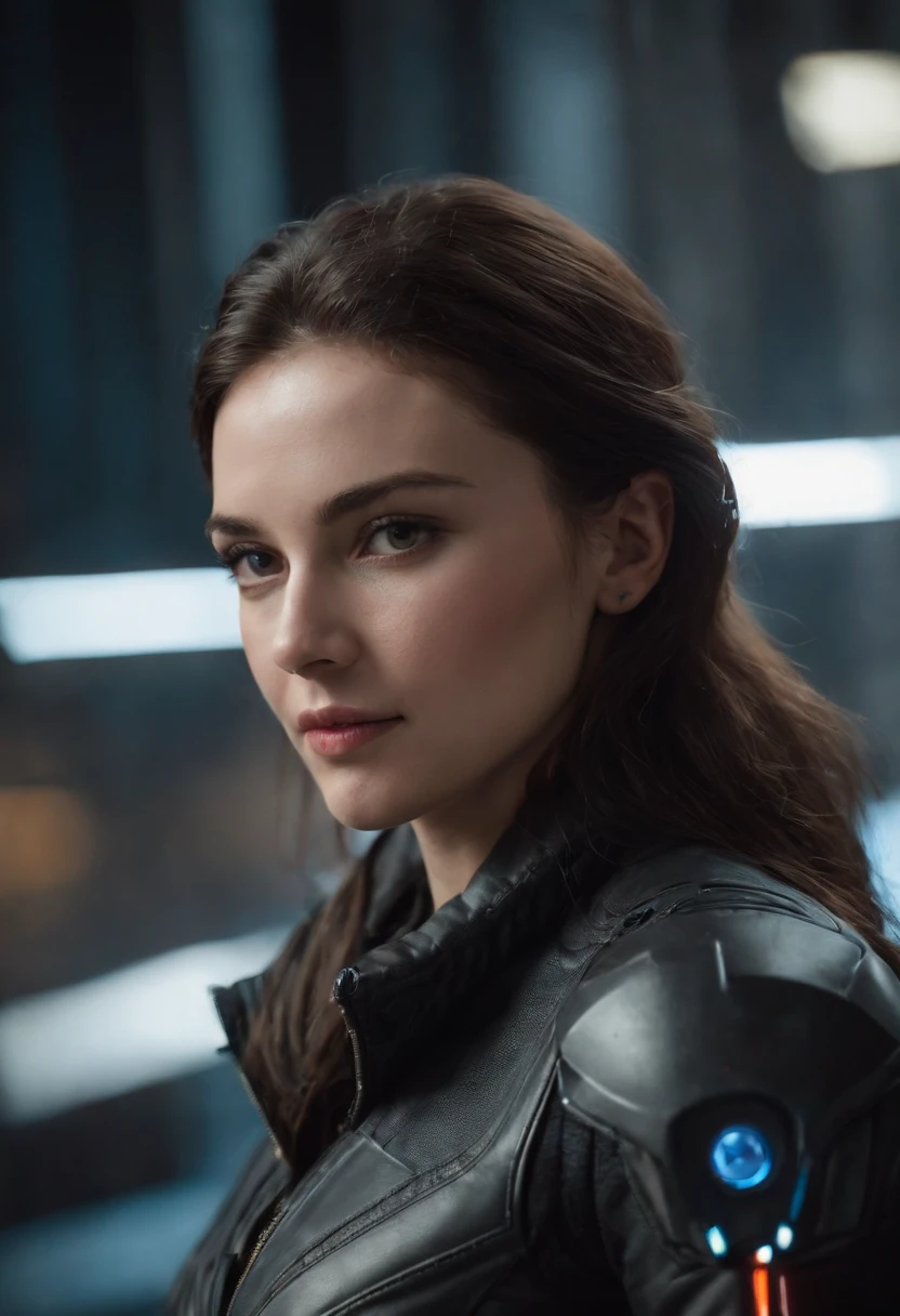 「((Qualidade Superior)), ((Melhor Varejo)), (high level of detail: 1.3),。.。.....3d、Lindo fiz(O cyberpunk: 1.3)mulher hacker、female spy、pilotando uma motocicleta
