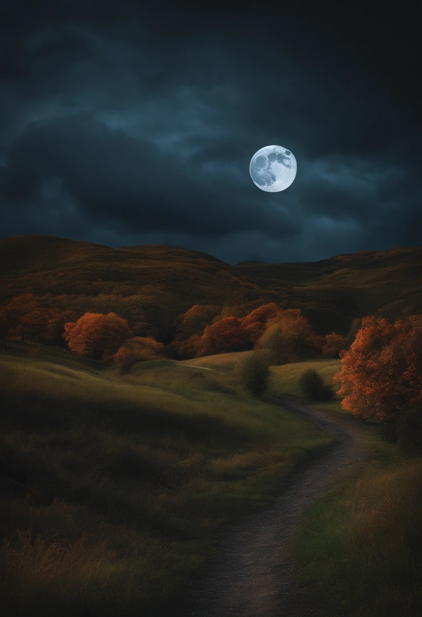hentail realism,Moon,black cloud