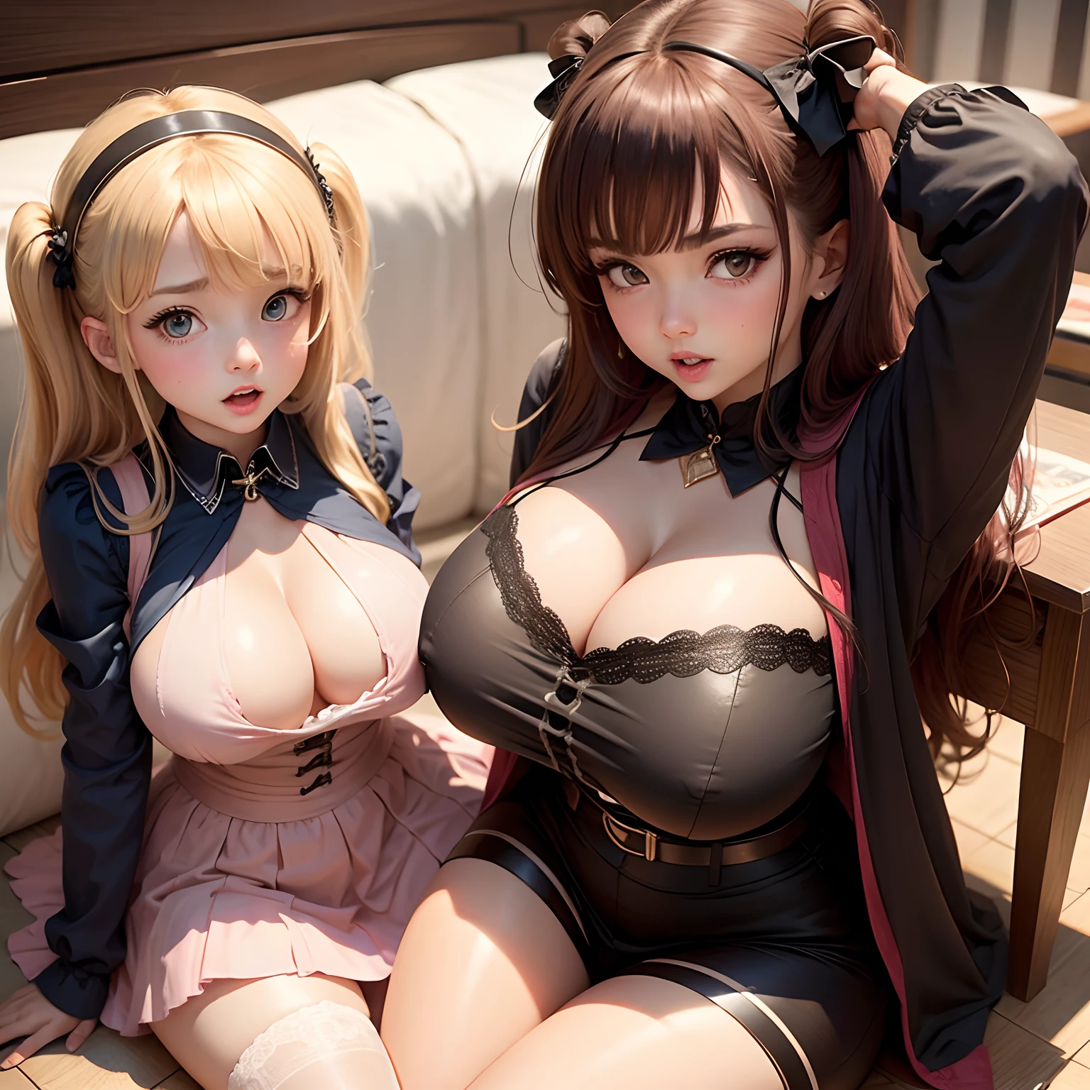 Loli mother and daughter,huge tit