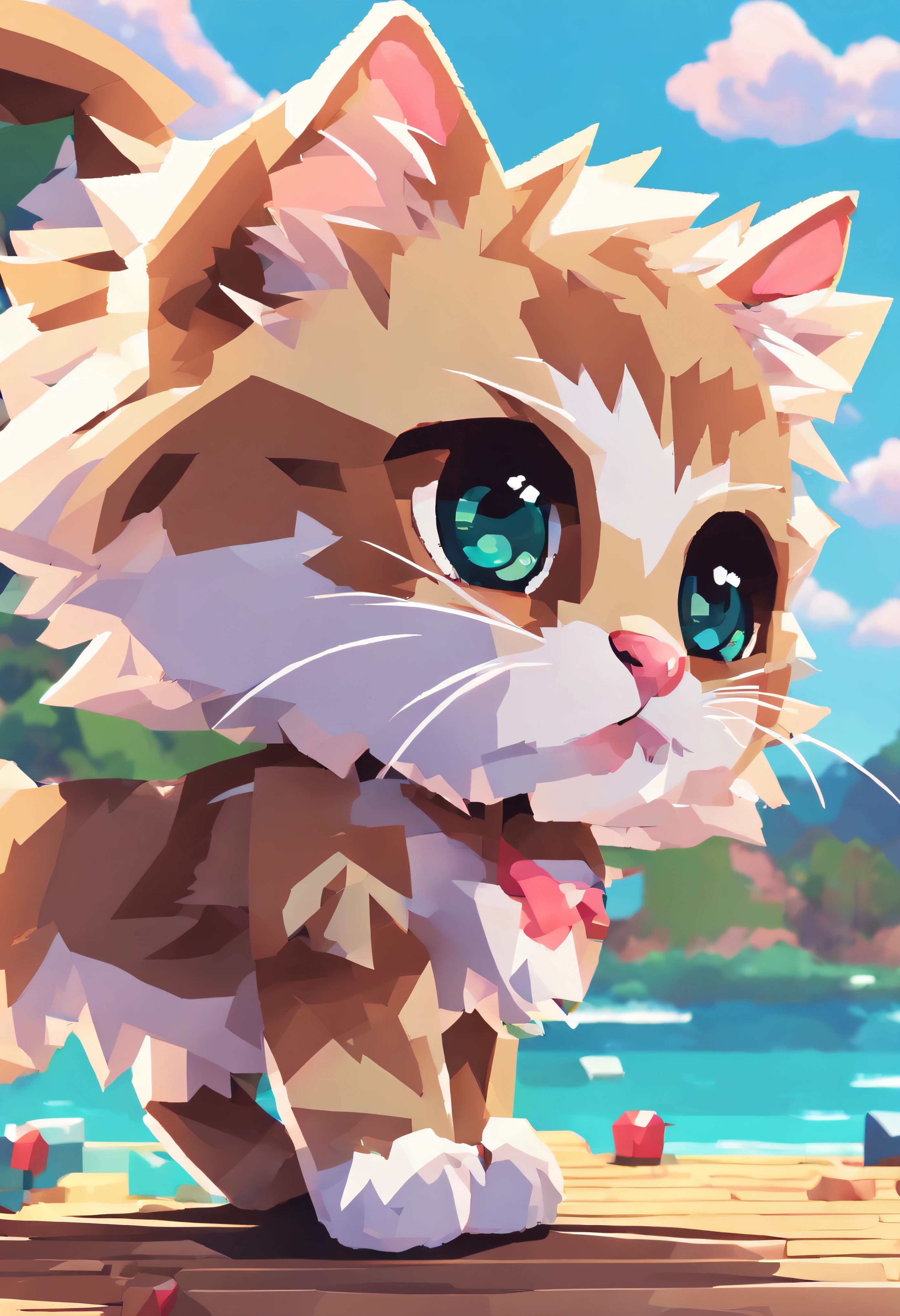 Cute Kitten Pixel Art, A kitten, Playful kittens, 3D pixel art 4K wallpapers with.
break
Incredible details of pixel art. It is a pixel picture.
break
Theme is Vaporwave.
break
This is detailed Unreal Engine pixel art.