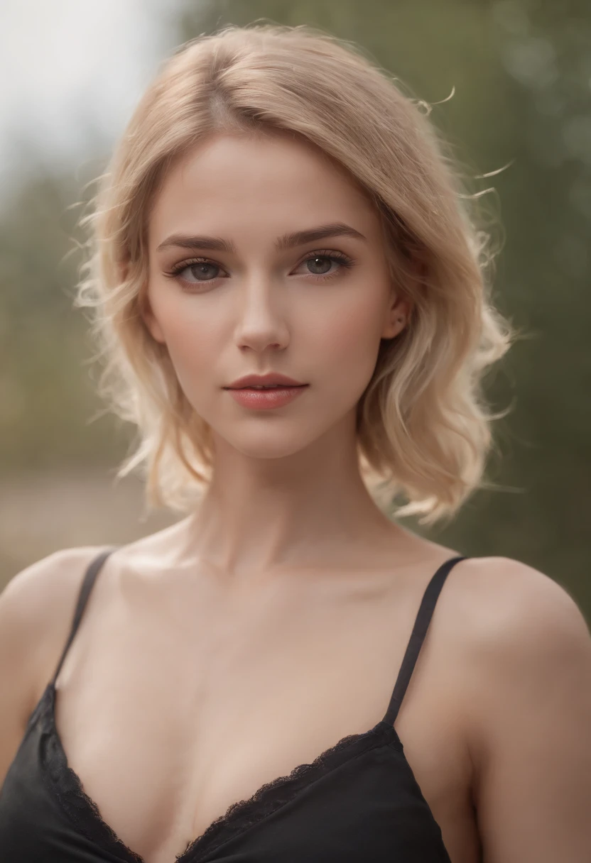 full body, naked, , topless, , professional, (4k photo:1.1) by (Jeremy Lipking:0.3), (Dittmann Anna:0.3), (Arian Mark:0.3), (Sharp focus:1.3), high detail, wearing nothing, naked body showing small perfect breasts, beautiful detailed face, hazel eyes, short blonde hair, (attractive young woman:1.3), (seductive:1.1), (blushing:1.1), hourglass body shape, natural breasts, wide hips