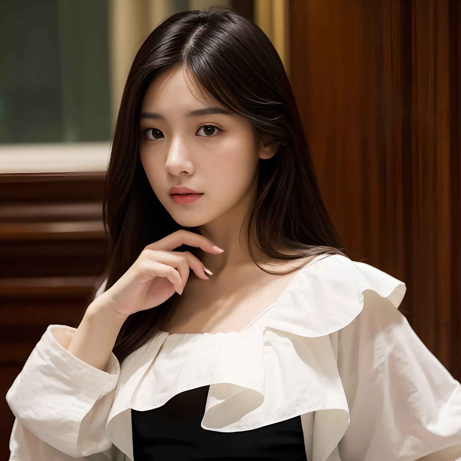 Literary girl,A dark-haired,huge tit,eye glass