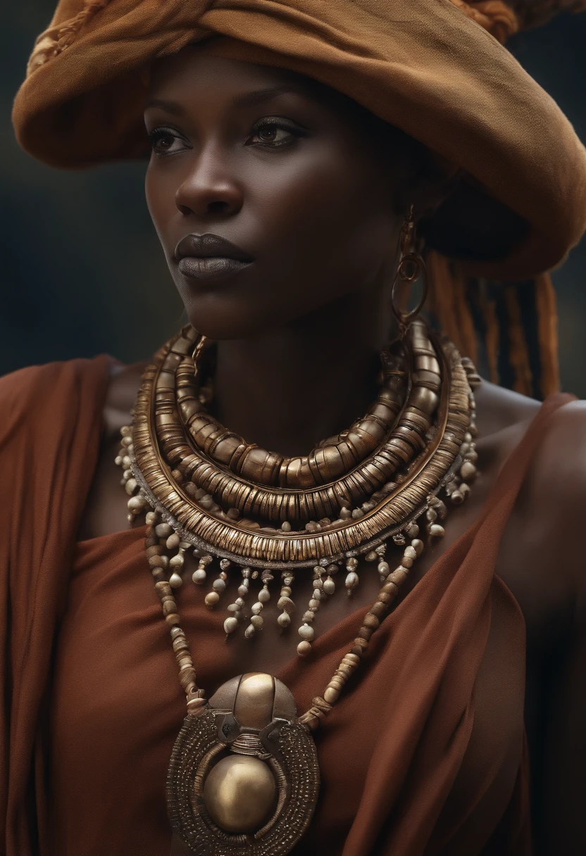 (Rendu 3D professionnel:1.3) de (Realstic:1.3) The most beautiful art photo in the world,Sibola, Roi africain,Vêtementsr, beige,ouge, ,Sibola roi des canyons, couleurs beinge rouge, Carry a detailed and complex ade, Regard maternel, Dieu cosmique,impressionnisme,Afrofuturiste, Rendering the 8K unit of the whole body, pores de la peau, Very dark lighting, ombrage lourd, detailded, face detailed, (Vibratoire, Realistic Photography, Realstic, dramatique, Sombre, mise au point nette, 8k), (African clothing of the tribes :1.4), ((((utiliser des tissus)))), (complexe:1.4), decadent, (highly detailed:1.4), digital painting, rendu par octane, Art stations, Concept-Art, lisse, mise au point nette, Germ of art, (loish:0.23), WLOP Ilya Kuvshinov, e Greg Rutkowski et Alphonse Mucha Gracias, (Illumination globale, Studiolight, Lightweight volumetric), rib, particules flottantes, Fantaisie, Notre, Gros plan Rosto, ((Dark background starry night:1.3)),CGSesociedade,Art stations