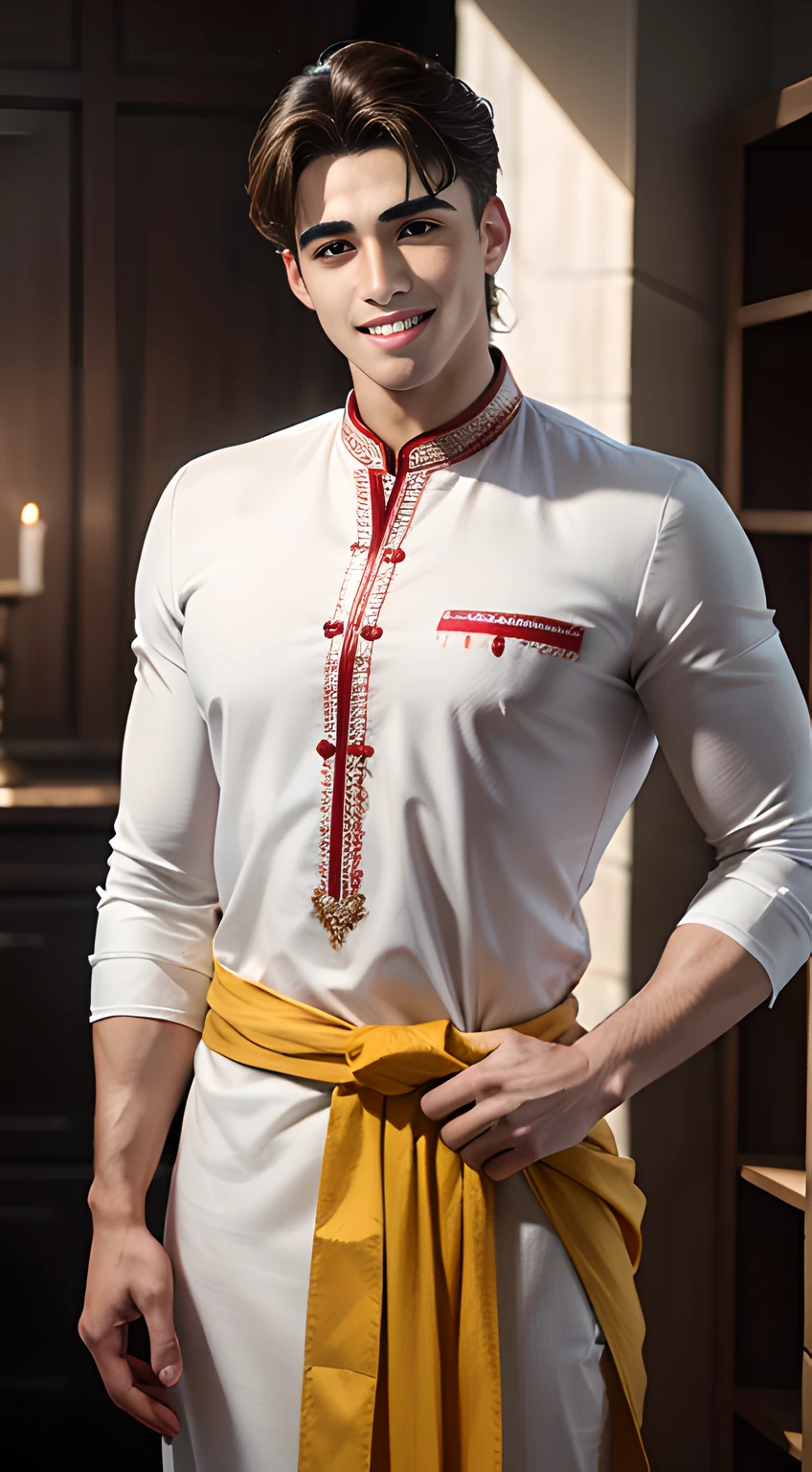 handsome man in his 20s, Pietro Boselli, smile,