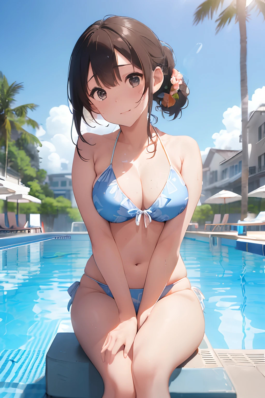 Simple poolside background