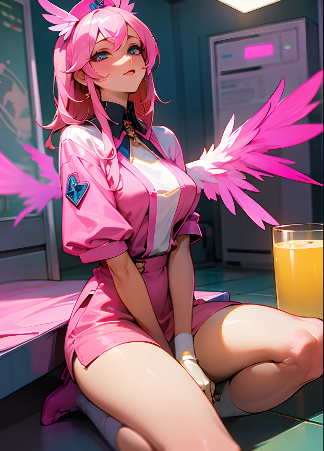 maidennurse，The wings are pink