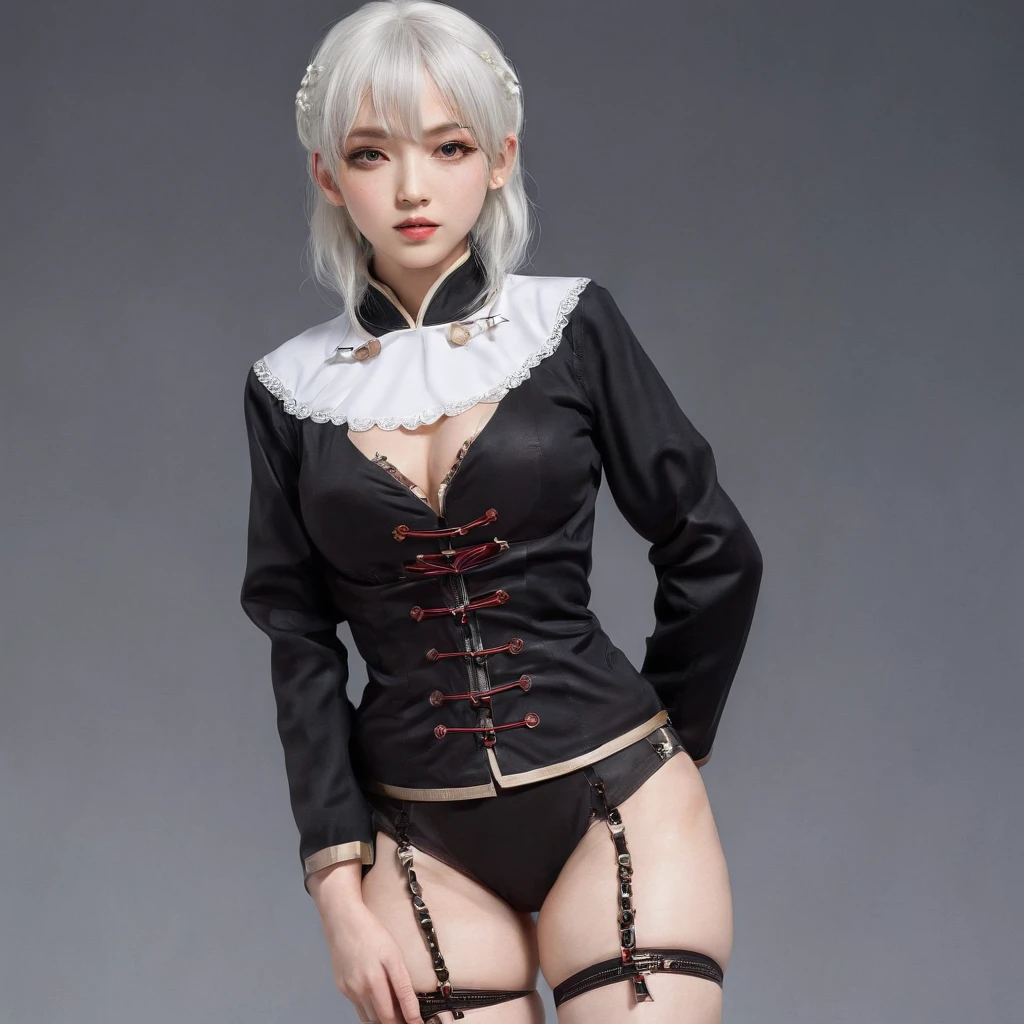 Girl in symbolic clothes of Gothic net,、Japan Female, 13years、((((Little fat woman))))、short-haired、white hair、hitornfreckles、Kamimei、((((tiny chest))))、A sexy、appearance、drooing eyes、((((Japan Imperial Uniform))))、AHE Face、flabbergasted、Best Quality, full-face blush, , frontage、Behind,. pile-driver. (thighs thighs thighs thighs),(((sticking her butt out: 1.2))), Troubled face, Viewer Viewing, Wet buttocks,, (((Wet genitals))), big butts、(((Intersection in Shibuya)))、((((Stand up and turn your ass to taunt)))、(((Show)))、Show your、girdle、Black lace underwear、bontage、nffsw