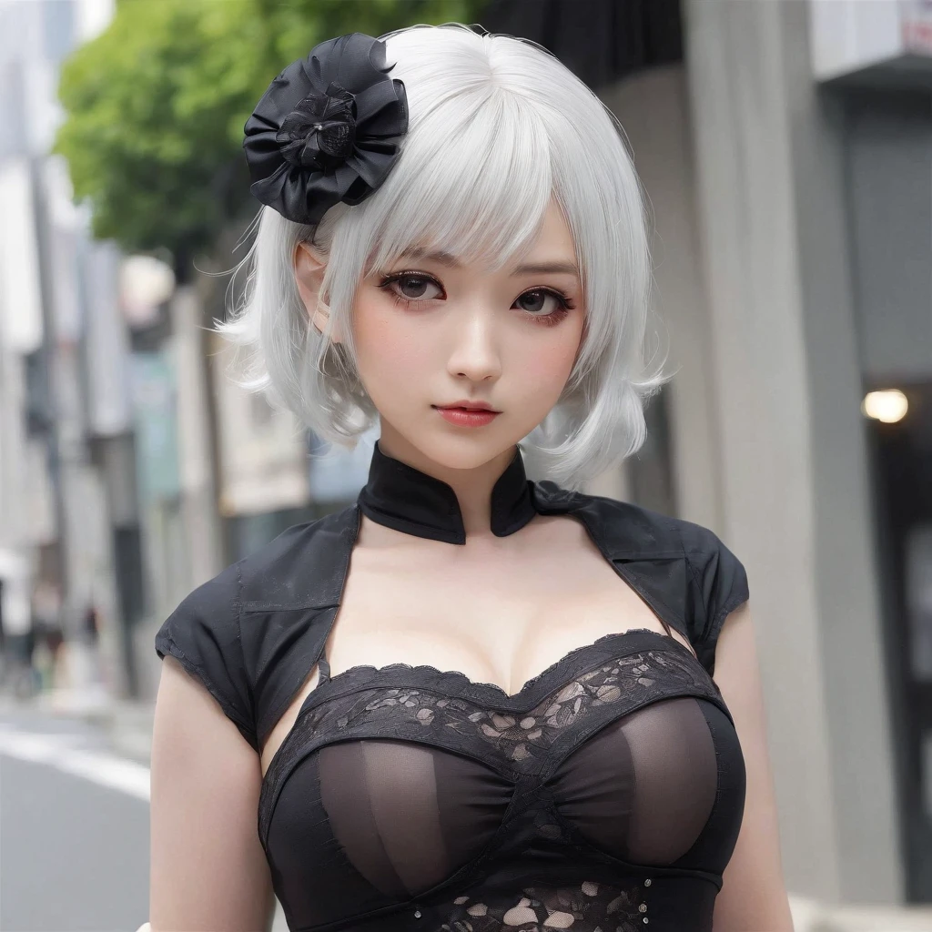 Girl in symbolic clothes of Gothic net,、Japan Female, 13years、((((Little fat woman))))、short-haired、white hair、hitornfreckles、Kamimei、((((tiny chest))))、A sexy、appearance、drooing eyes、((((Japan Imperial Uniform))))、AHE Face、flabbergasted、Best Quality, full-face blush, , frontage、Behind,. pile-driver. (thighs thighs thighs thighs),(((sticking her butt out: 1.2))), Troubled face, Viewer Viewing, Wet buttocks,, (((Wet genitals))), big butts、(((Intersection in Shibuya)))、((((Stand up and turn your ass to taunt)))、(((Show)))、Show your、girdle、Black lace underwear、bontage、nffsw