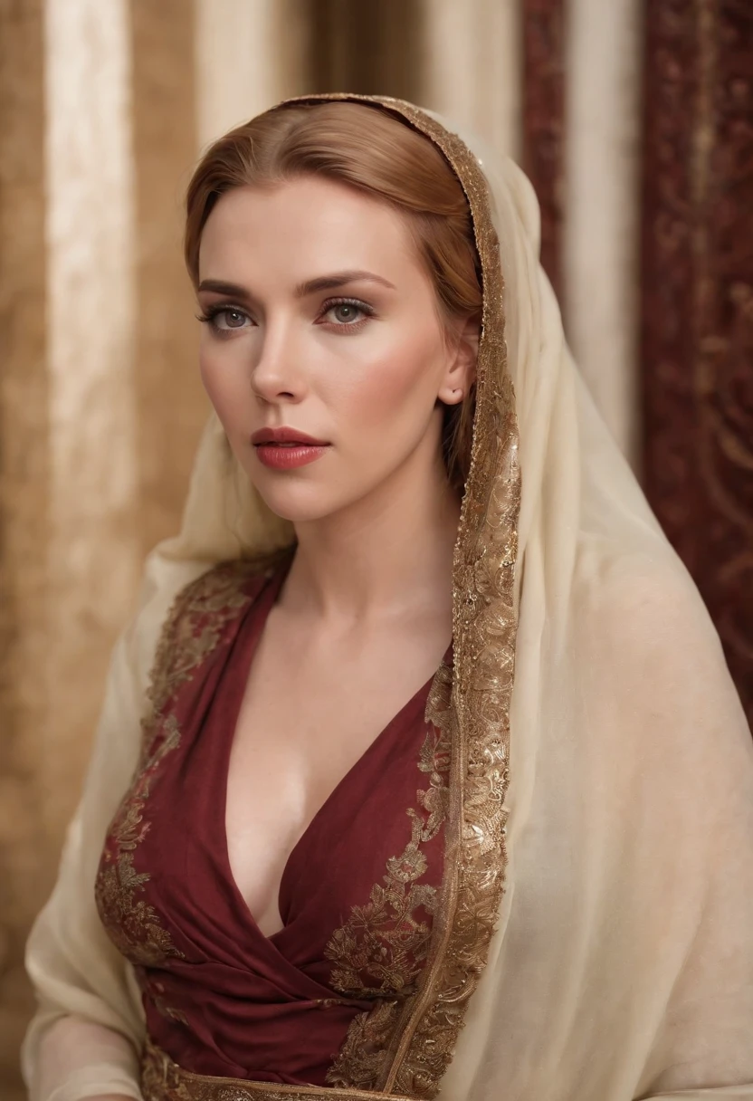 Naked satin hijab Heavy Breasts lace naked ("Angelina Jolie")