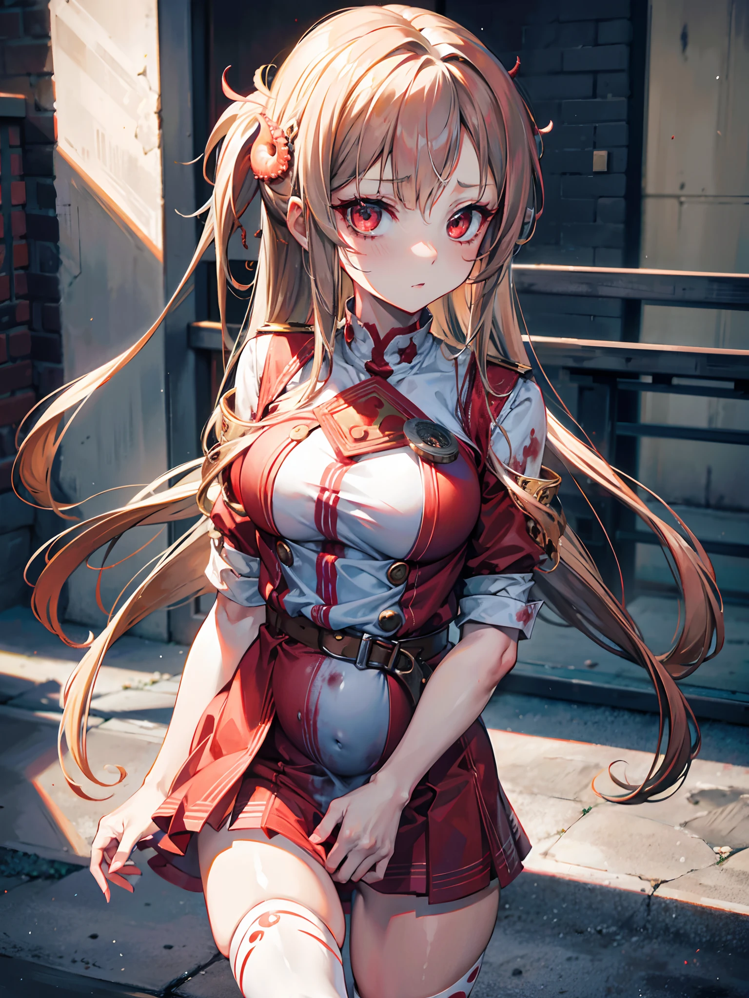 White hair, Red eyes, Long hair, , exposed , Messy clothes, Super big breasts, super gigantic breasts, Octopus infested, Medusa, Serpentine Demon Queen, Dry and cool, Pregnant belly, Long hair, Zombies vomit blood, many hands, multi leg, Leprechaun, large mouth, multi leg, Eight-legged octopus, Octopus Goblin, Urinary incontinence, Young girl zombie，Pregnant belly