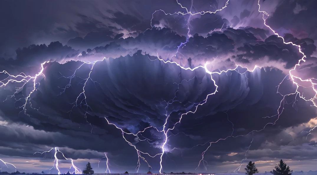 Teardrop round crystal,Skysky,dark stormy clouds,Sky full of lightning, It will be a thunderstorm,
