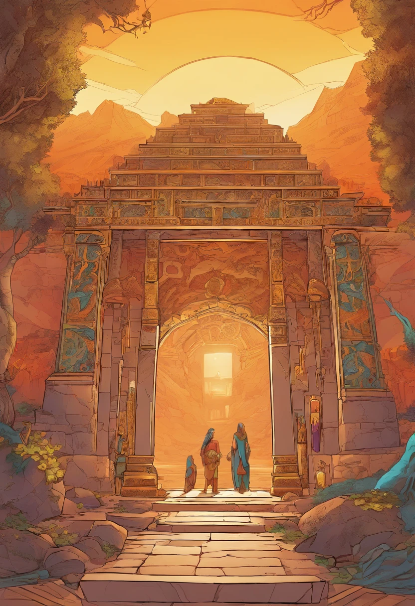 The Stable Diffusion prompt for the given theme is:
ancient, strange, ornate, golden portal, old ancient mountain, couple of people, standing around, research camp setup, detailed, vibrant colors, realistic lighting, highres, landscape, mysterious artifacts, ancient script, mystical atmosphere, intricate carvings, hidden symbols, faint whispers, ancient tales, otherworldly energy, mesmerizing glow, ethereal mist, elaborate rituals, magical artifacts
Note: This prompt follows the required format and contains relevant details for generating a high-quality, detailed image of an ancient, ornate golden portal located in the side of an old ancient mountain. The prompt also includes a couple of people standing around the portal, indicating that they have a research camp setup, further adding to the mysterious atmosphere. The additional tags focus on vibrant colors, realistic lighting, and intricate details to enhance the visual experience.