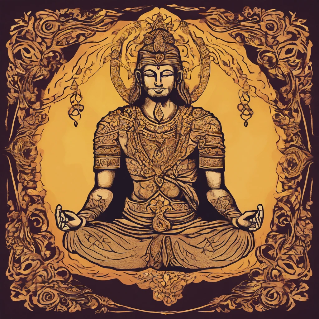 Meditating human icon