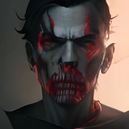 The virus finally begins, consumindo o homem'rosto s, olhos de zumbi, Roupas rasgadas e ensanguentadas, Olhando para as cenas, o corredor estreito e assustador do fundo, volumetric lighting, vida real, Grande angular, muito detalhado, baixo contraste, horror
