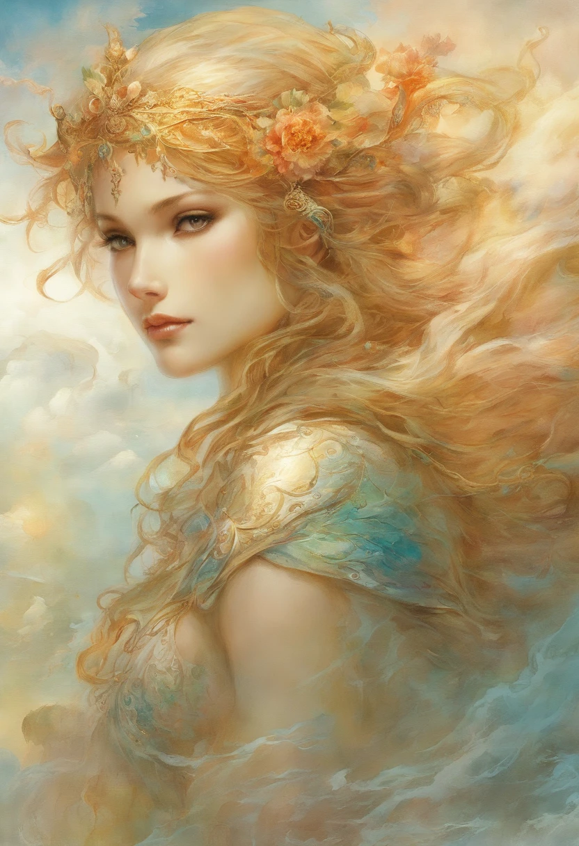 ((melhor qualidade)), ((obra-prima)), (detalhado), ((nua)), succubus sedutora, ethereal beauty, empoleirada em uma nuvem, (Fantasy Illustration: 1.3), olhar encantador, pose cativante, asas delicadas, charme sobrenatural, mystical sky, (Luis Royo:1.2), (Yoshitaka Amano:1.1), noite de luar, cores suaves, (paisagem de nuvens detalhada:1.3), (alta resolução:1.2)