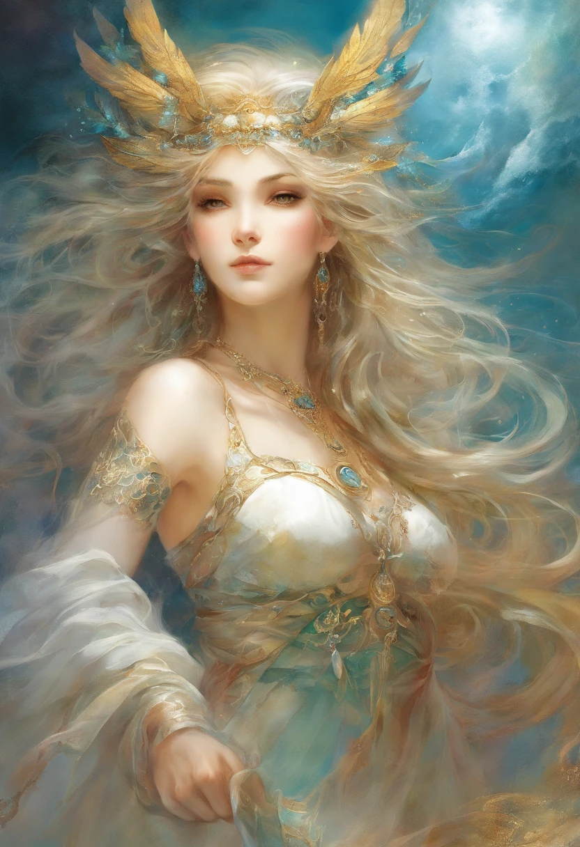 ((melhor qualidade)), ((obra-prima)), (detalhado), ((nua)), succubus sedutora, ethereal beauty, empoleirada em uma nuvem, (Fantasy Illustration: 1.3), olhar encantador, pose cativante, asas delicadas, charme sobrenatural, mystical sky, (Luis Royo:1.2), (Yoshitaka Amano:1.1), noite de luar, cores suaves, (paisagem de nuvens detalhada:1.3), (alta resolução:1.2)