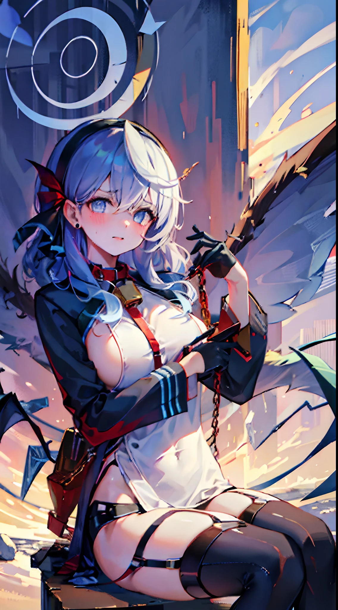 draw, depraved, Darkness, s girl, Wings, Evil,Sexy,Heteropupil,Viscous liquid all over the body,